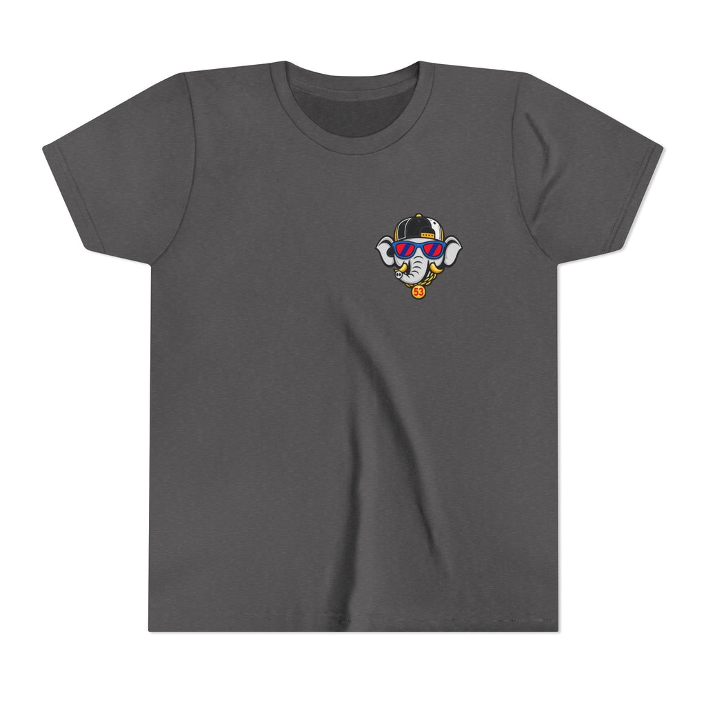 'Good Looks Run in the Dugout' Arrogant Elephant Graphic youth baseball Tee