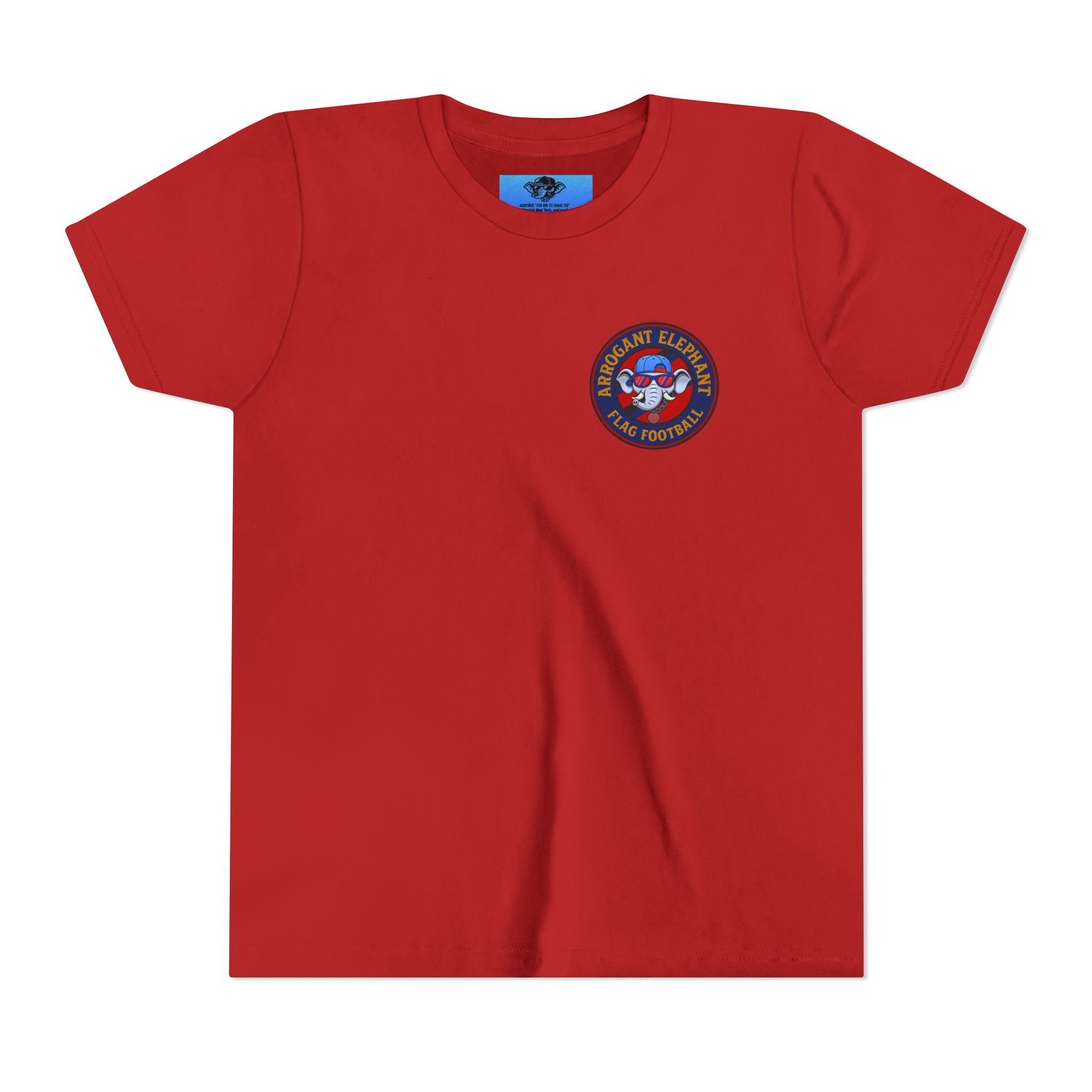 Arrogant Elephant™ Flag Football Tee – Youth "From the field to the stands — rep the elephant with pride"