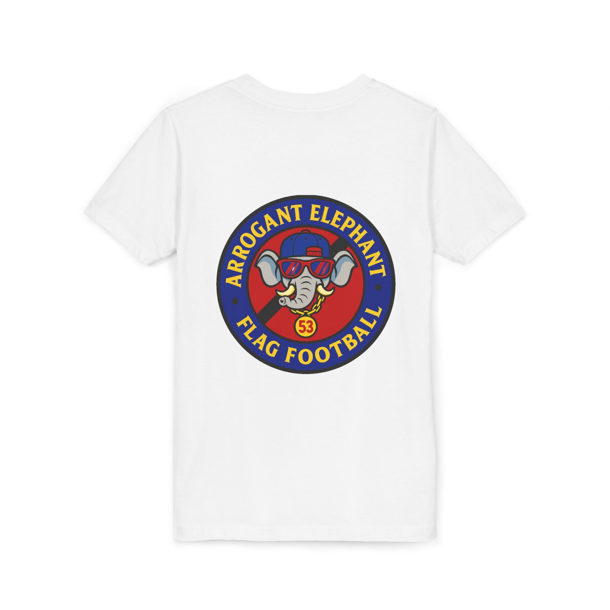 Arrogant Elephant™ Flag Football Tee – Youth "From the field to the stands — rep the elephant with pride"