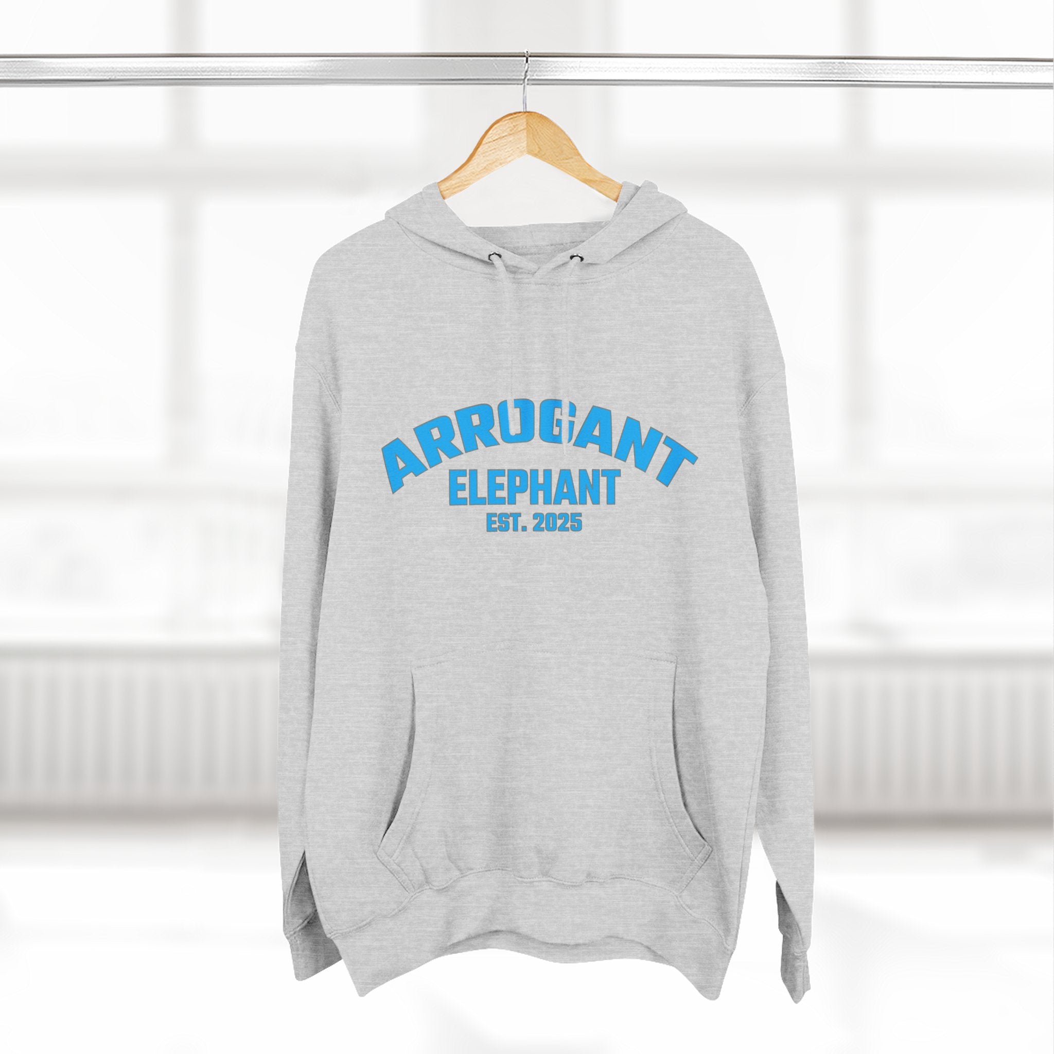 Arrogant Elephant™ Retro Collegiate Hoodie – Est. 2025