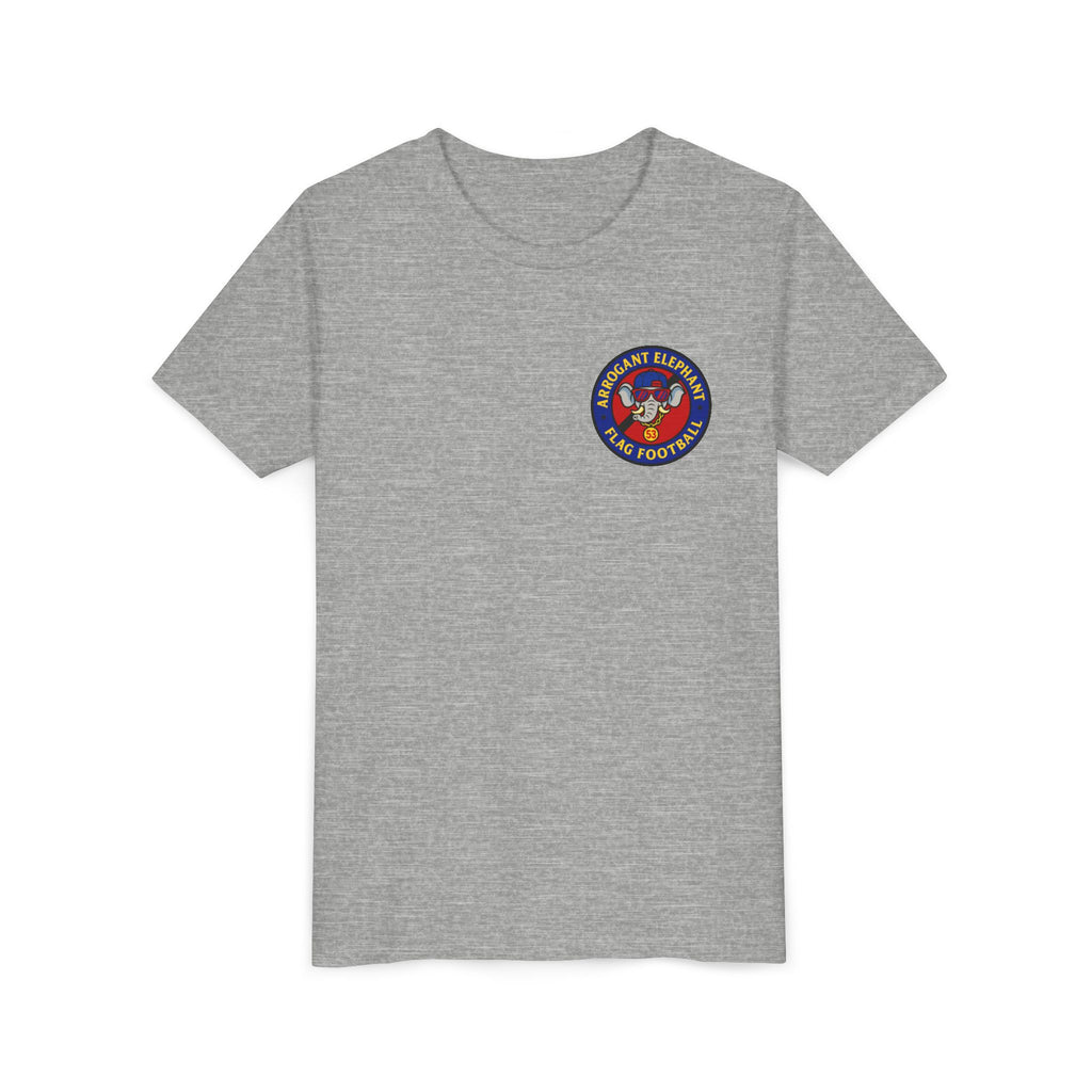 Arrogant Elephant™ Flag Football Tee – Youth "From the field to the stands — rep the elephant with pride"