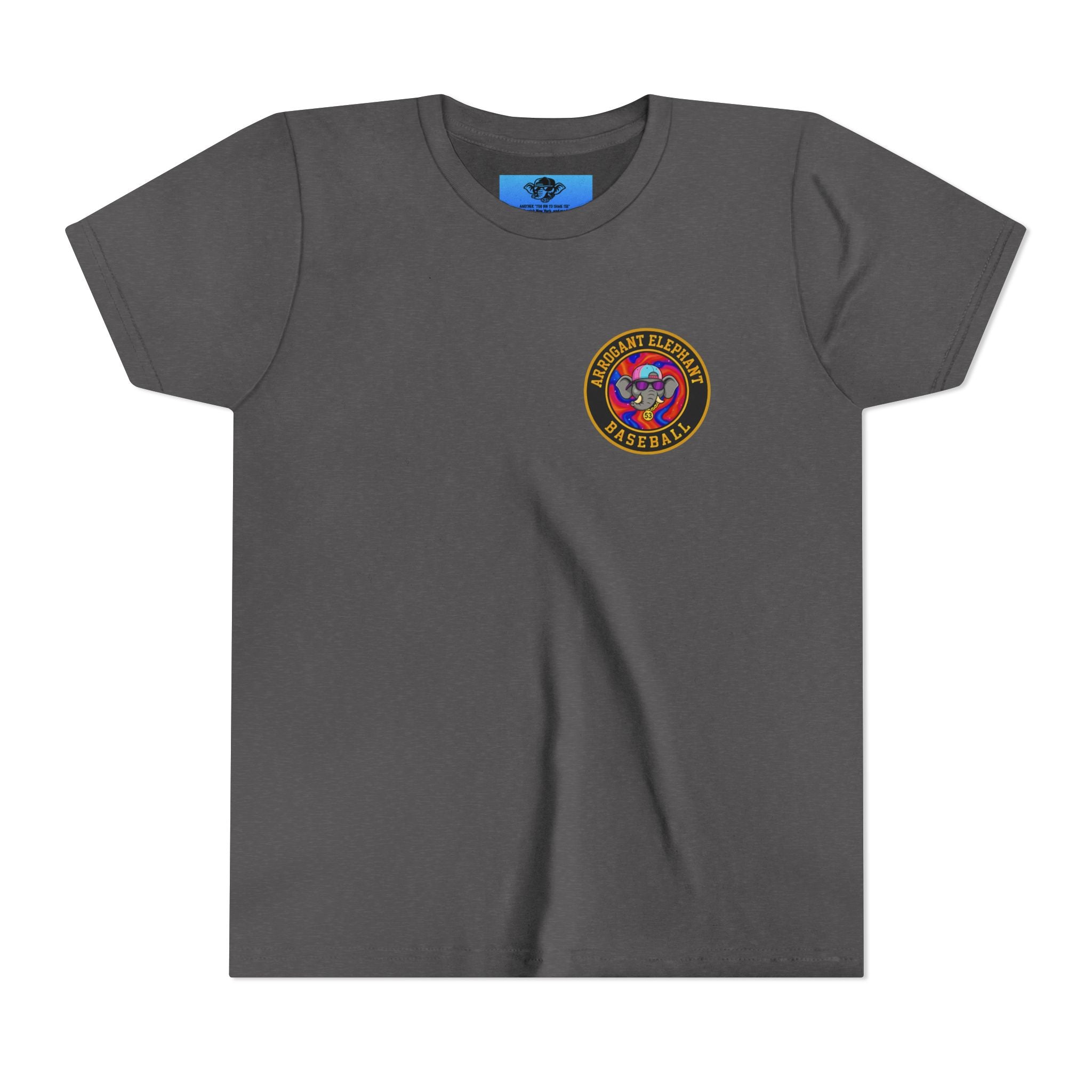 Arrogant Elephant™ Power Play baseball Tee; Game Day Energy. Streetwear Attitude. (HERO EDITION)