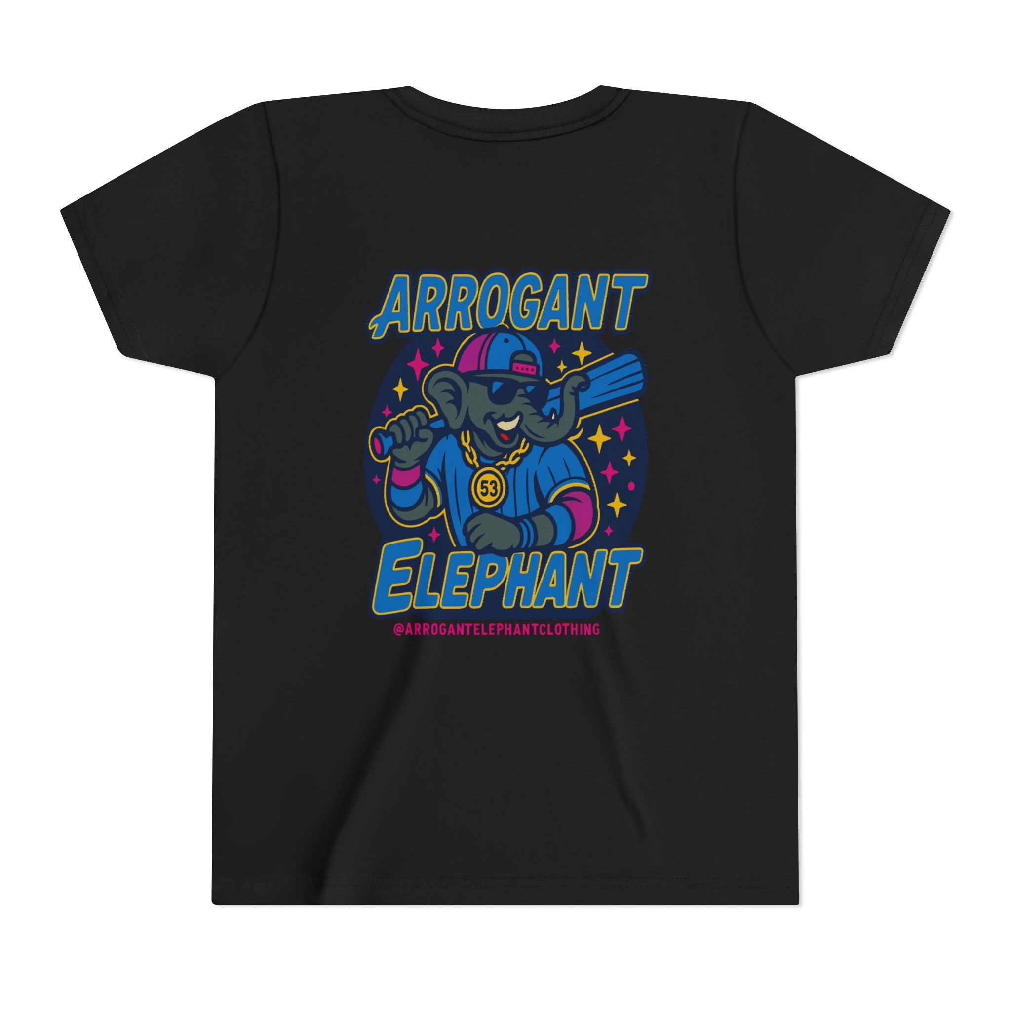 Arrogant Elephant™ Power Play baseball Tee; Game Day Energy. Streetwear Attitude. (HERO EDITION)