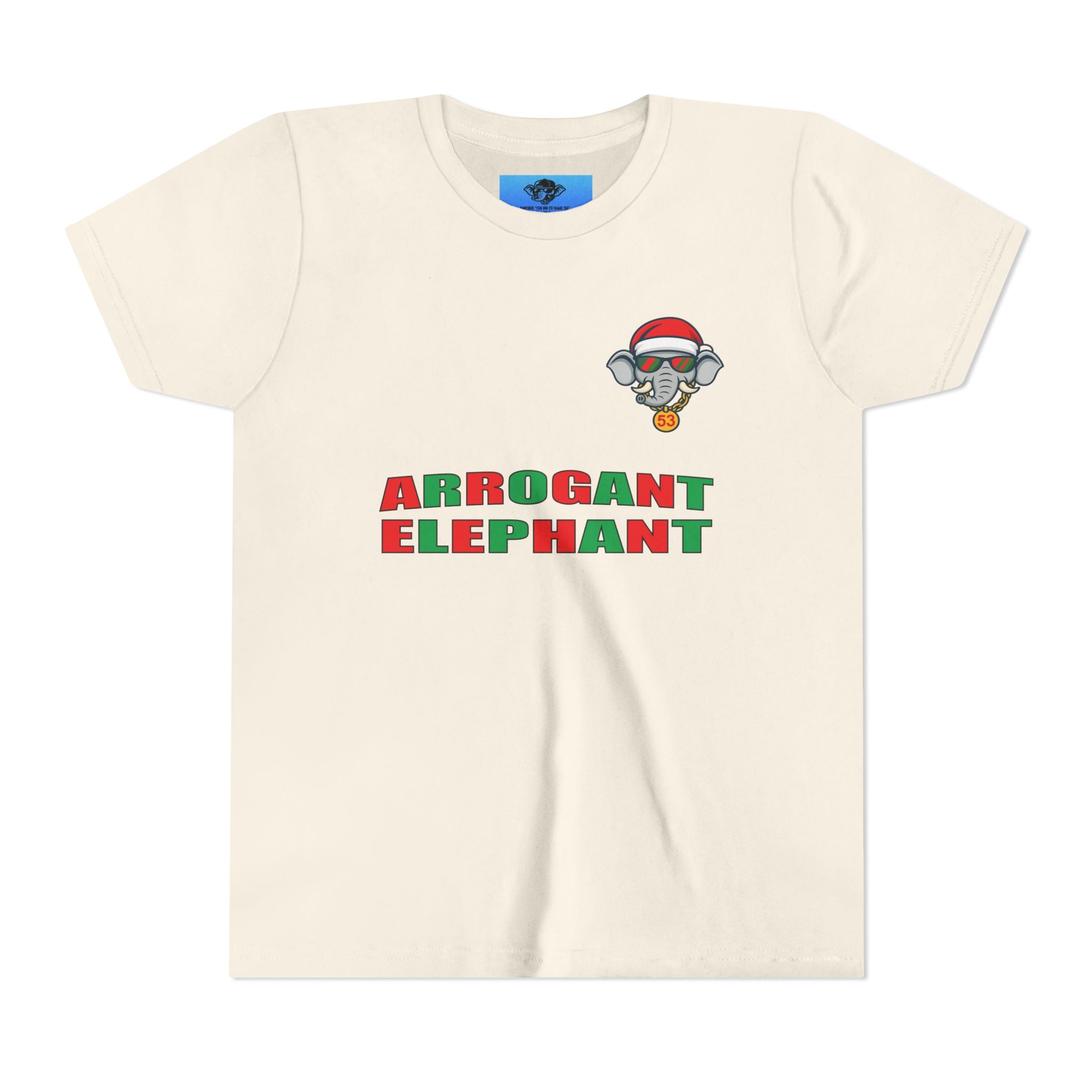 Arrogant Elephant™ Santa Dinger Youth Tee – Limited Holiday Edition