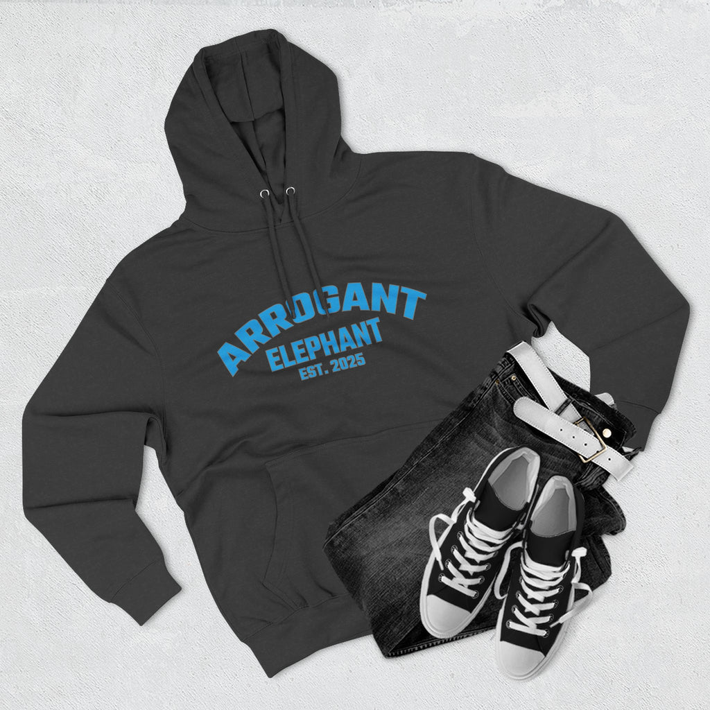 Arrogant Elephant™ Retro Collegiate Hoodie – Est. 2025