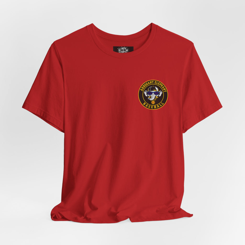 Adult Arrogant Elephant Graphic Tee — Retro Mascot Tee for Fans & Streetwear