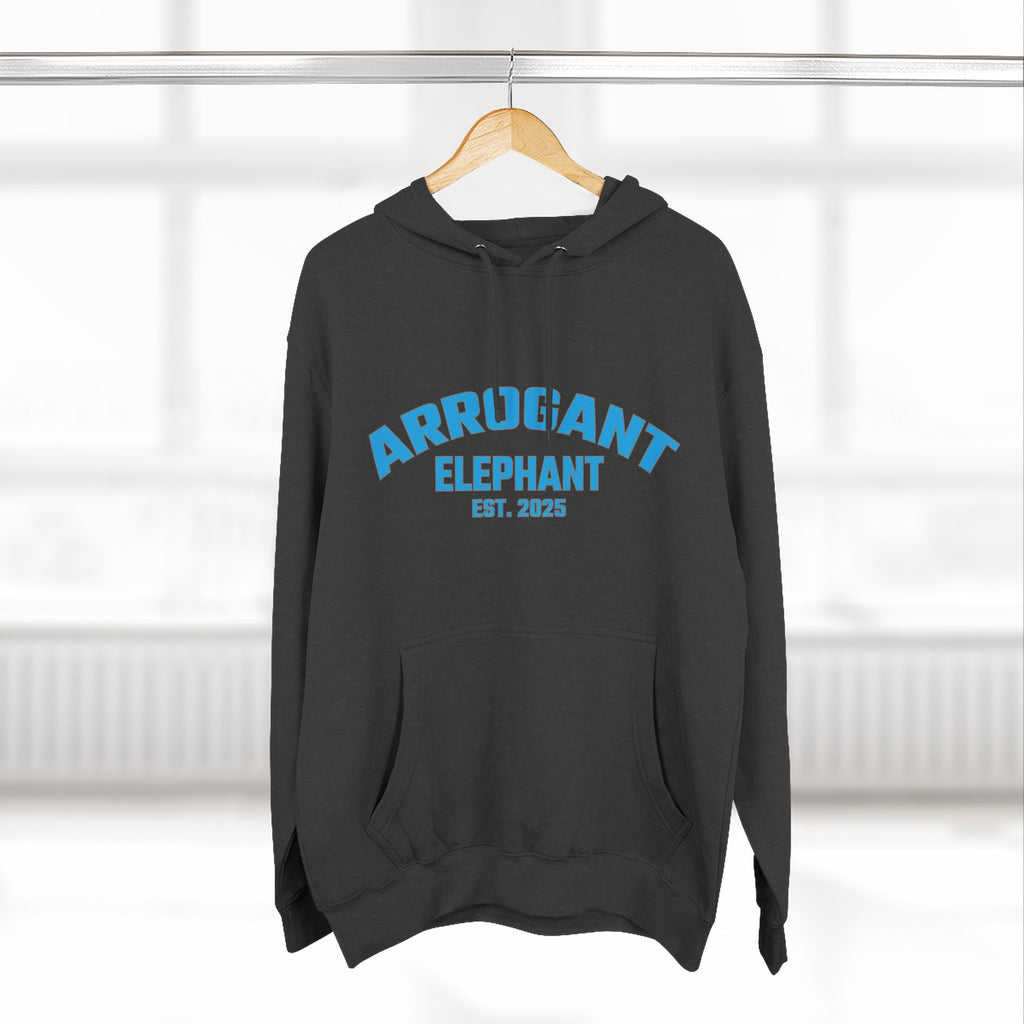 Arrogant Elephant™ Retro Collegiate Hoodie – Est. 2025
