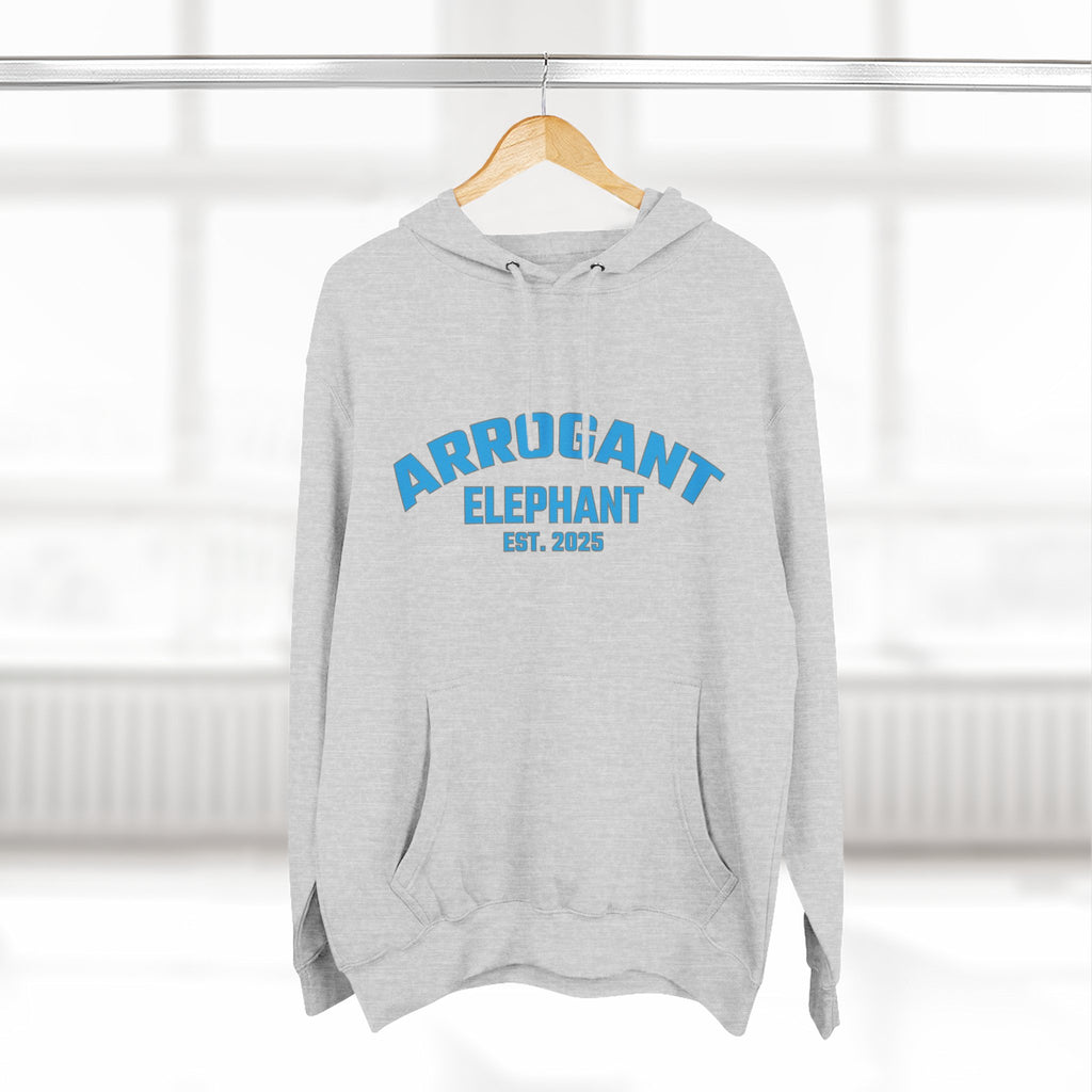 Arrogant Elephant™ Retro Collegiate Hoodie – Est. 2025