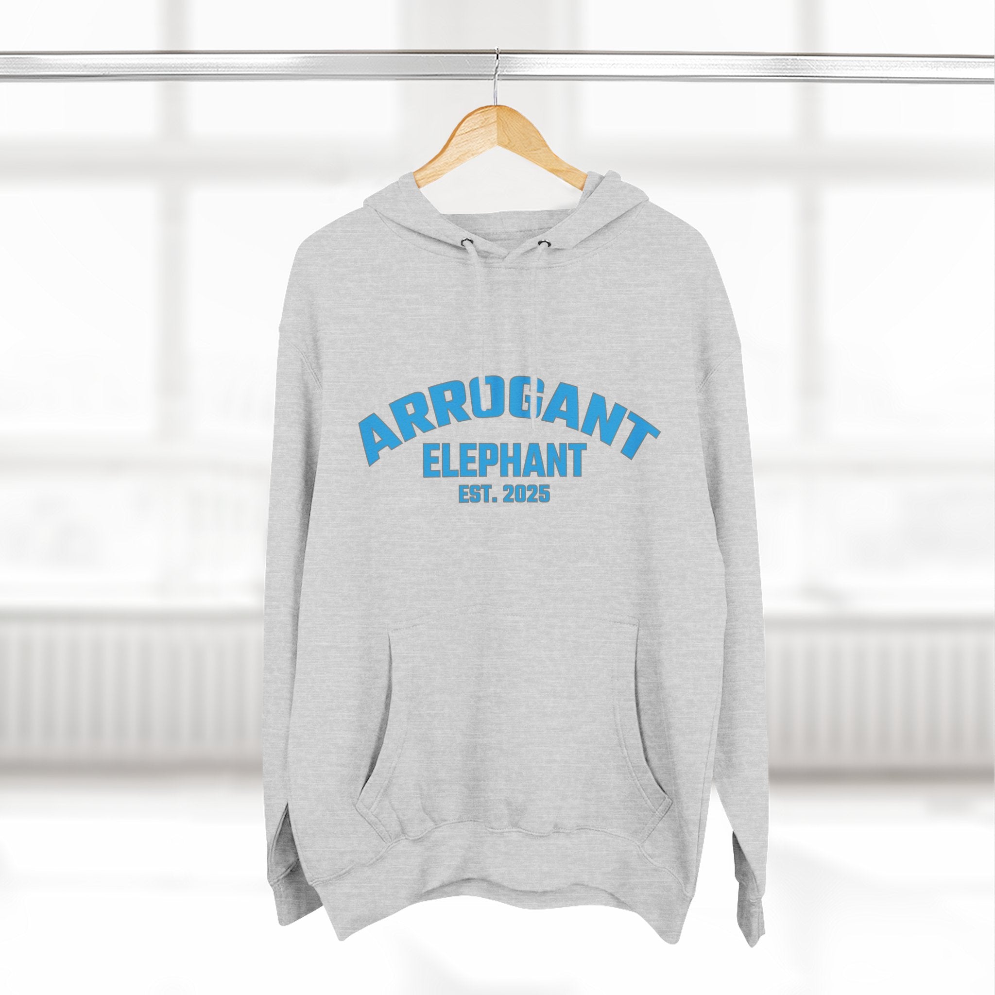 Arrogant Elephant™ Retro Collegiate Hoodie – Est. 2025