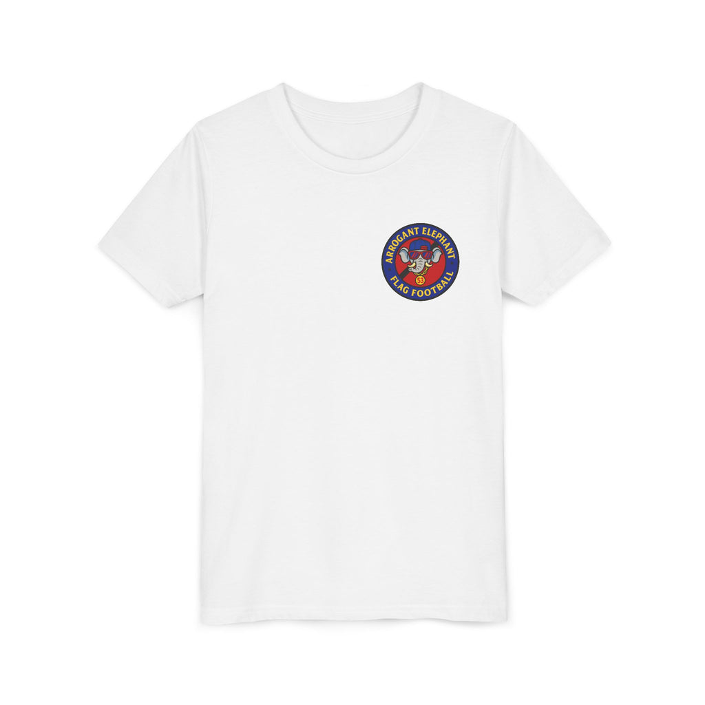 Arrogant Elephant™ Flag Football Tee – Youth "From the field to the stands — rep the elephant with pride"
