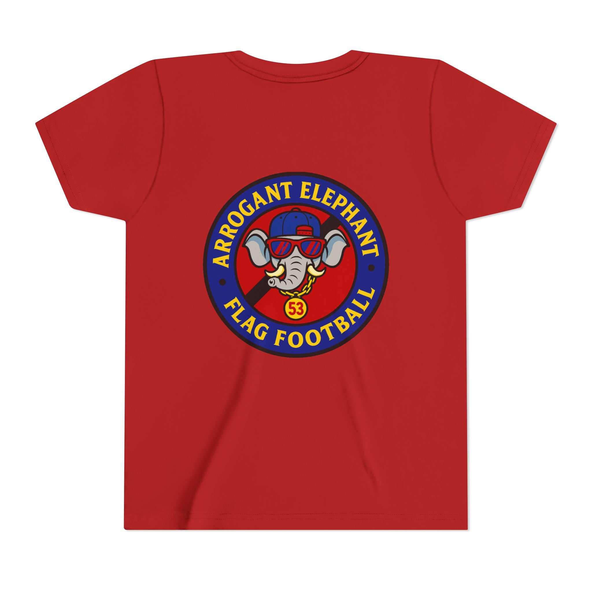 Arrogant Elephant™ Flag Football Tee – Youth "From the field to the stands — rep the elephant with pride"
