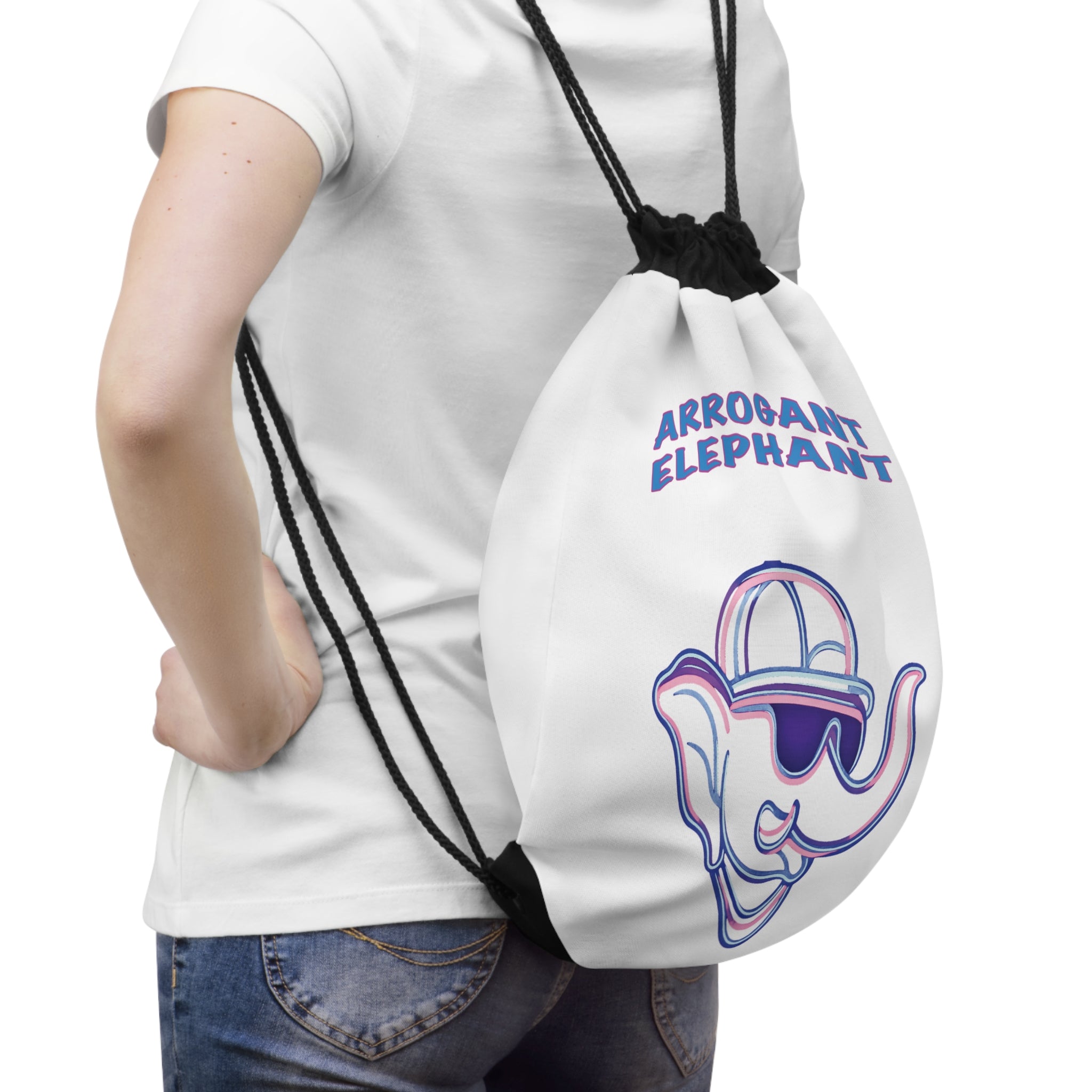 Arrogant Elephant™ Neon Drawstring Bag