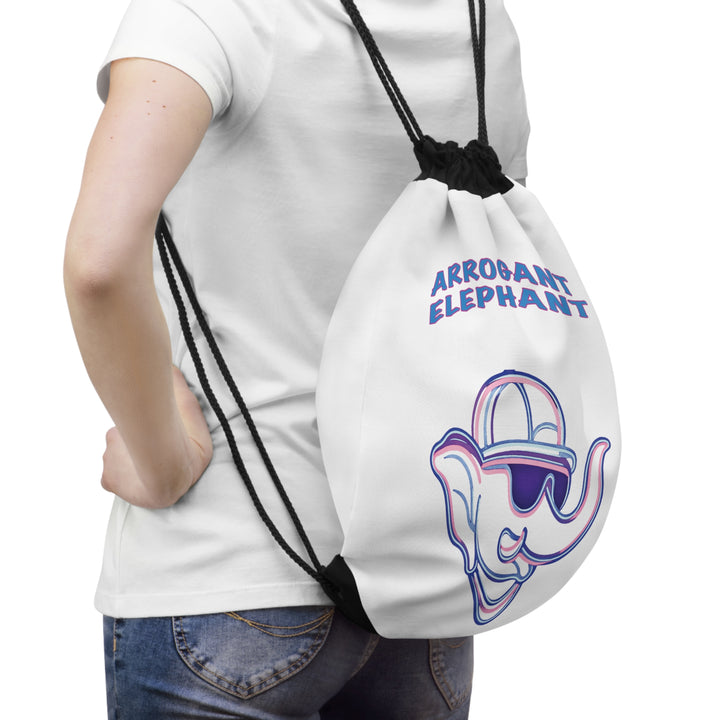 AE  Neon Drawstring Bag White