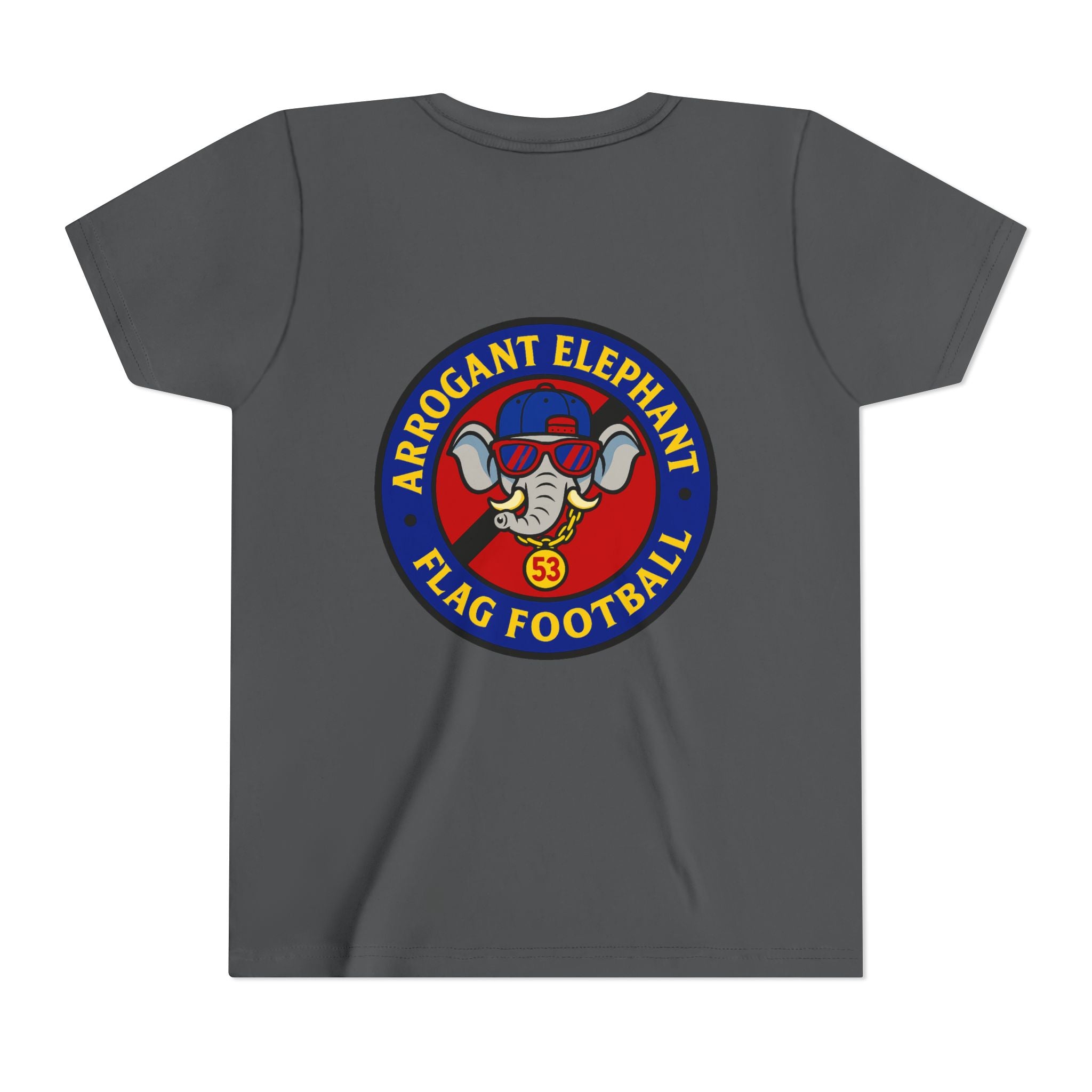 Arrogant Elephant™ Flag Football Tee – Youth "From the field to the stands — rep the elephant with pride"