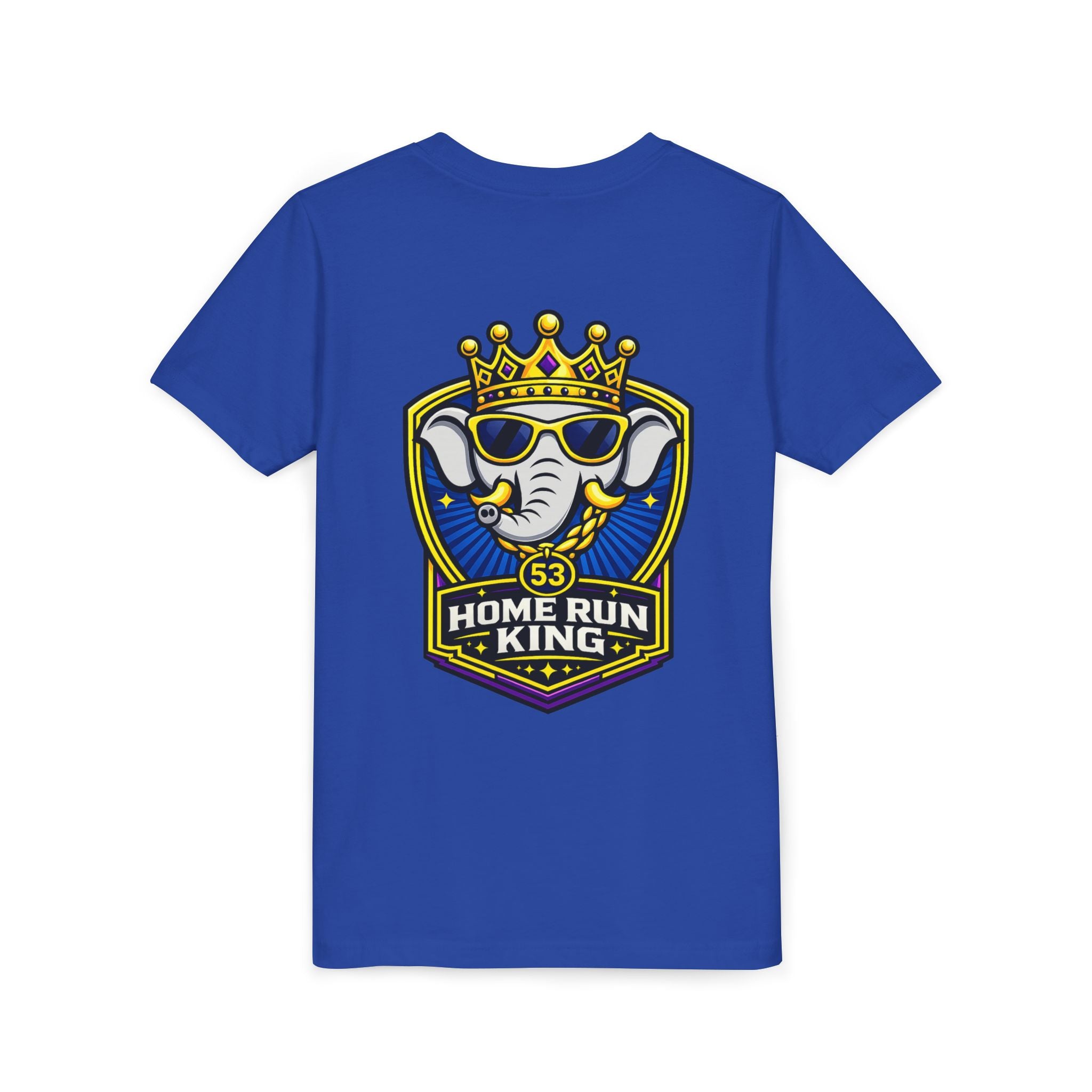 Youth Tee — Home Run King Elephant Baseball Logo