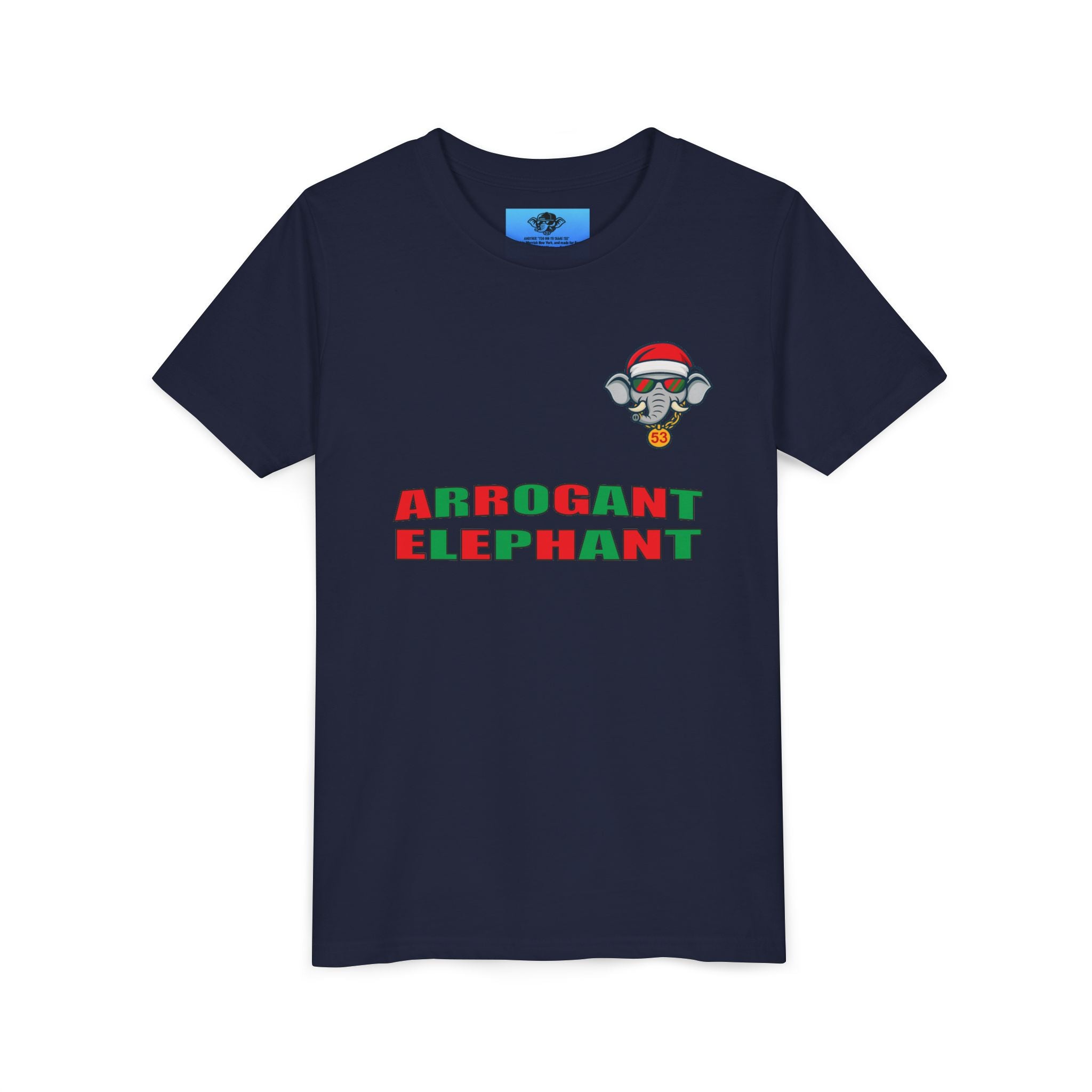 Arrogant Elephant™ Santa Dinger Youth Tee – Limited Holiday Edition