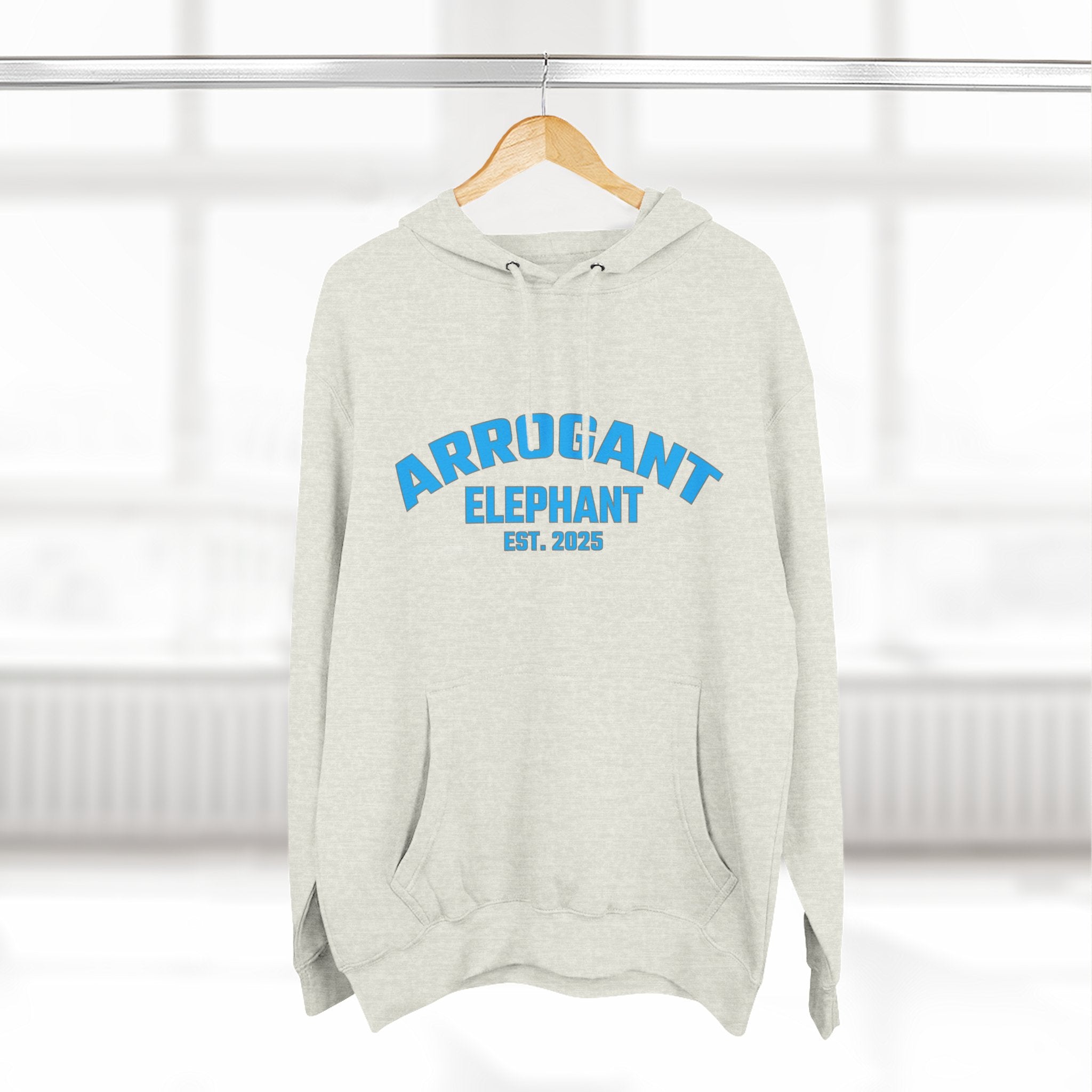 Arrogant Elephant™ Retro Collegiate Hoodie – Est. 2025
