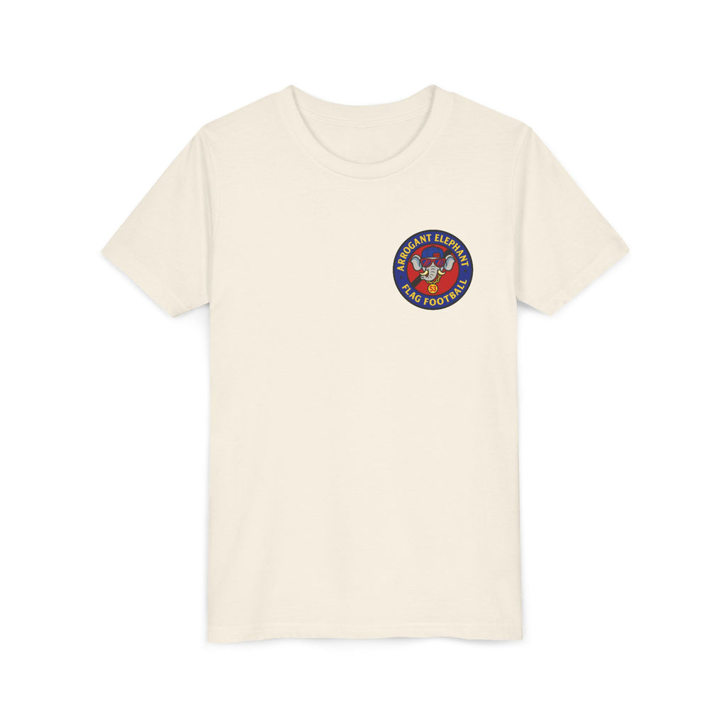 Arrogant Elephant™ Flag Football Tee – Youth "From the field to the stands — rep the elephant with pride"