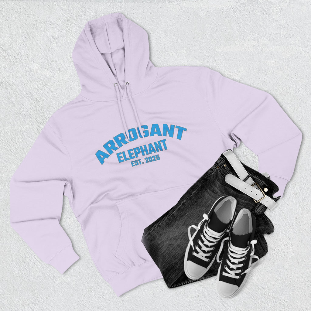 Arrogant Elephant™ Retro Collegiate Hoodie – Est. 2025