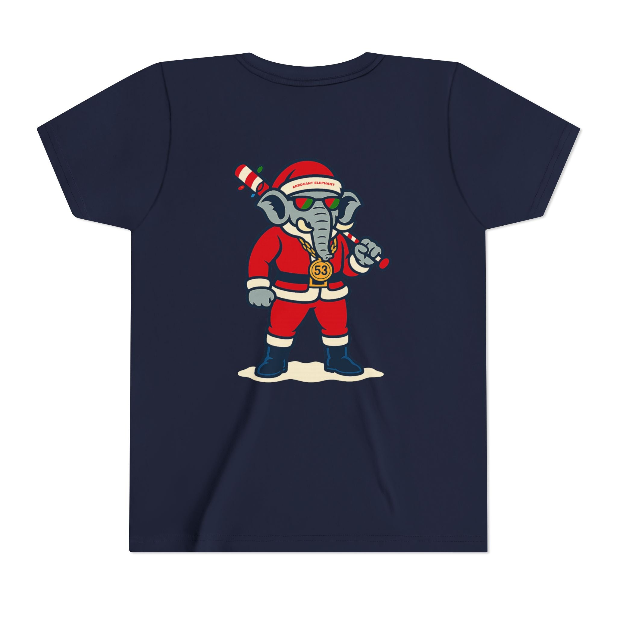 Arrogant Elephant™ Santa Dinger Youth Tee – Limited Holiday Edition
