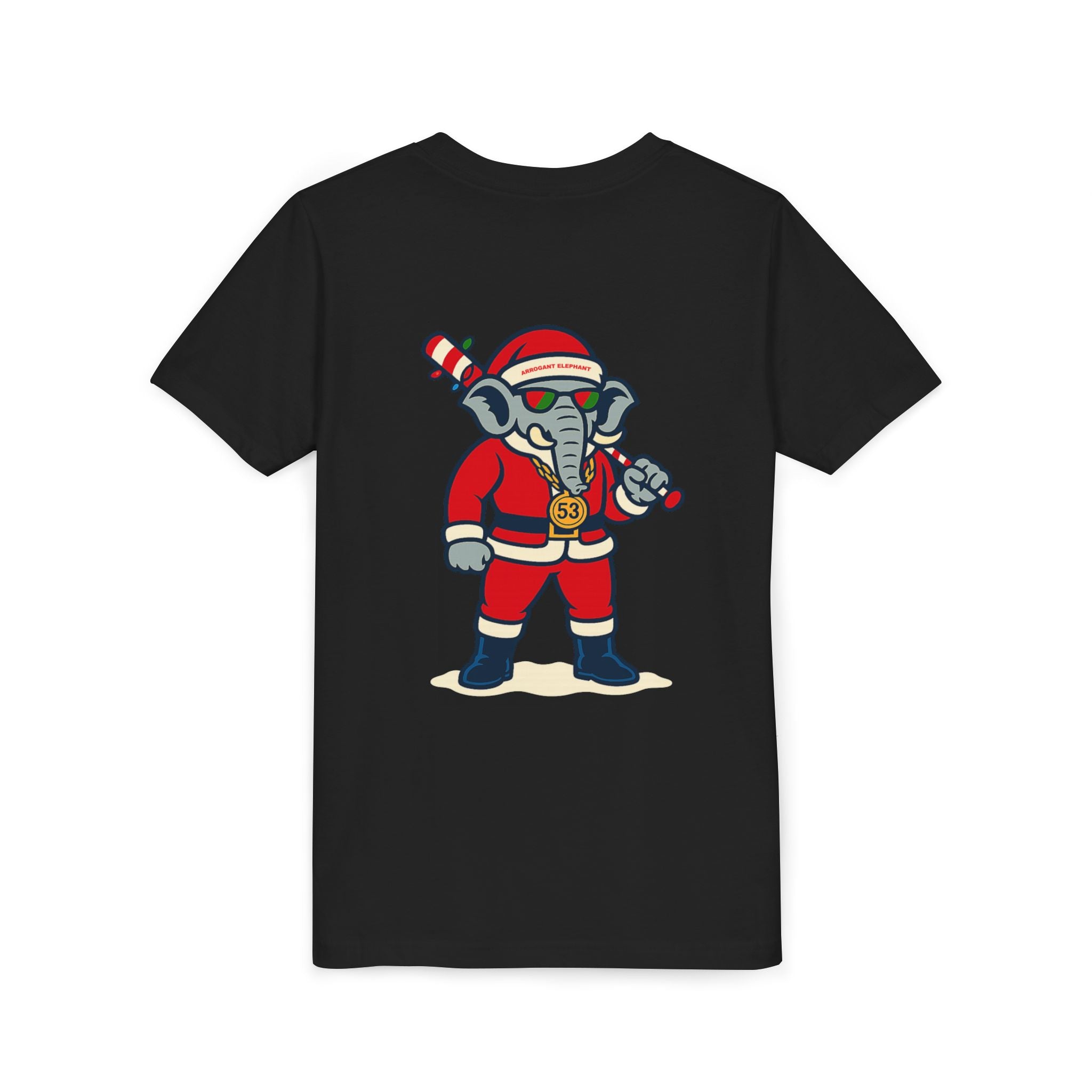 Arrogant Elephant™ Santa Dinger Youth Tee – Limited Holiday Edition