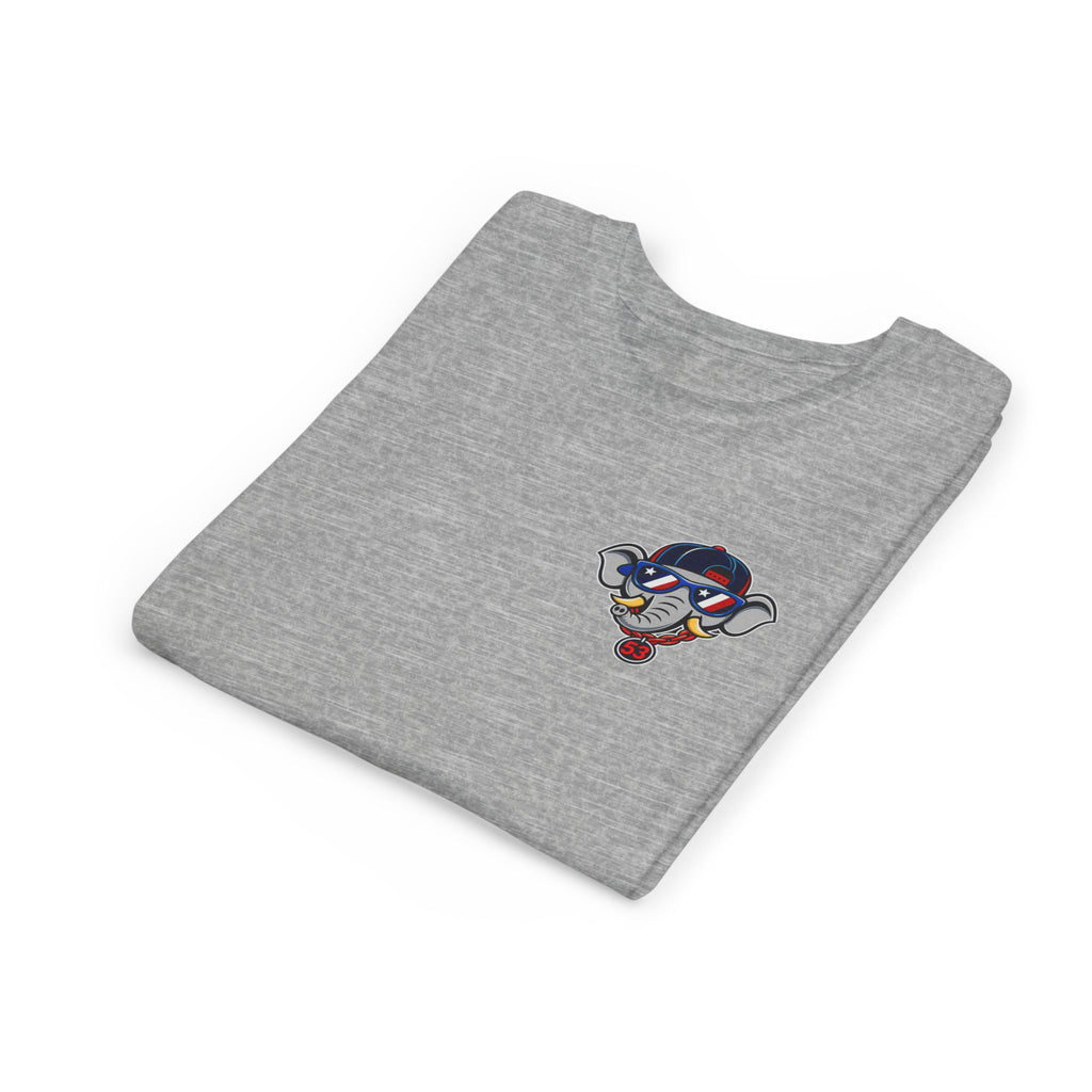 Youth Tee — "Stars, Stripes and Seams" Patriotic Baseball Shirt