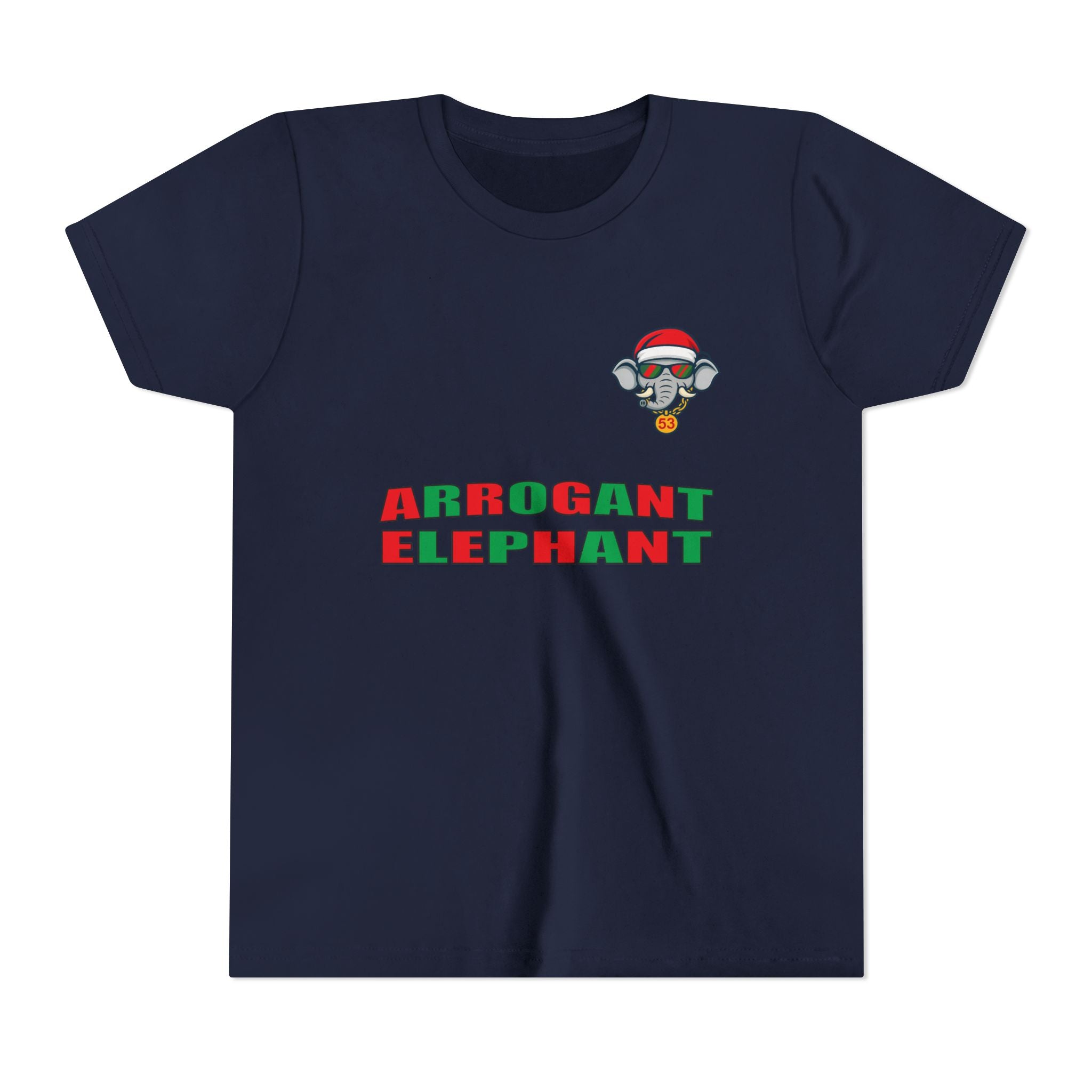 Arrogant Elephant™ Santa Dinger Youth Tee – Limited Holiday Edition