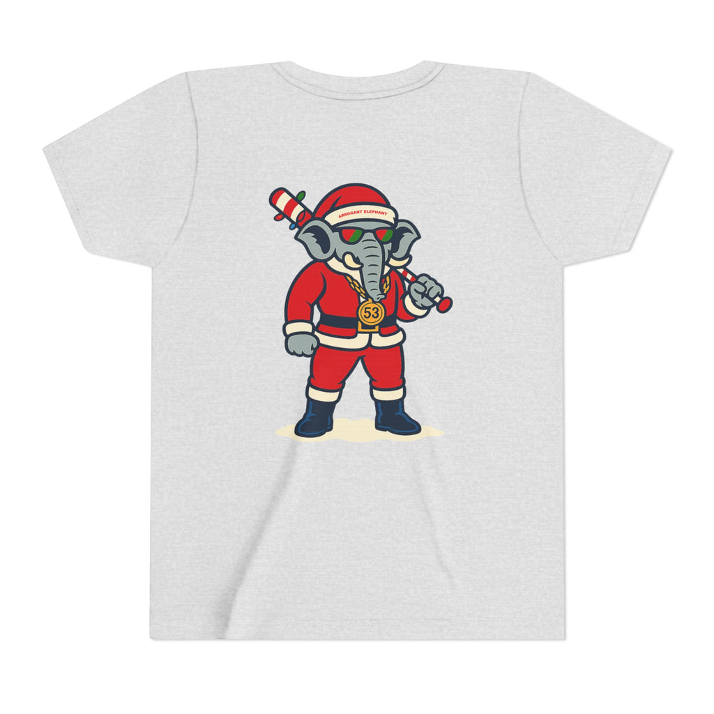 Arrogant Elephant™ Santa Dinger Youth Tee – Limited Holiday Edition