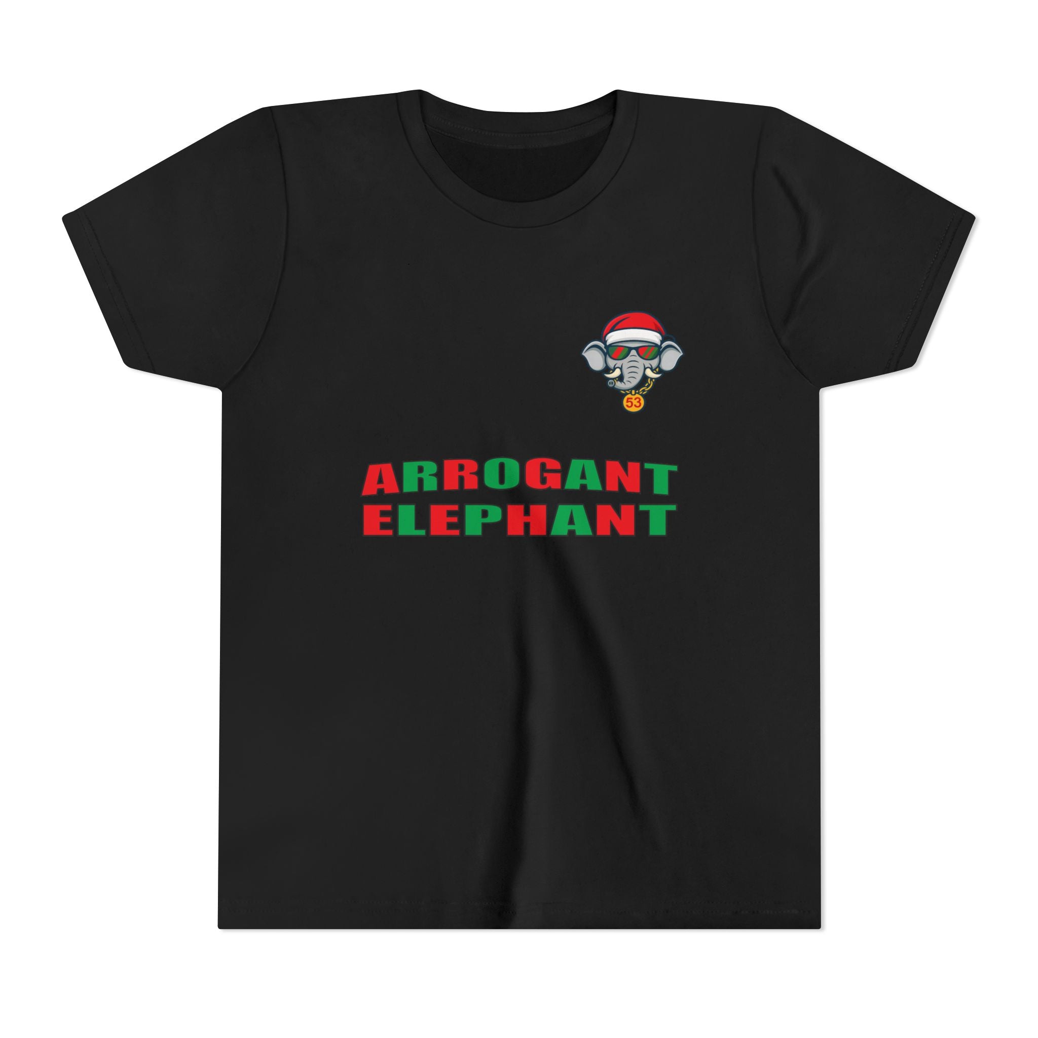 Arrogant Elephant™ Santa Dinger Youth Tee – Limited Holiday Edition