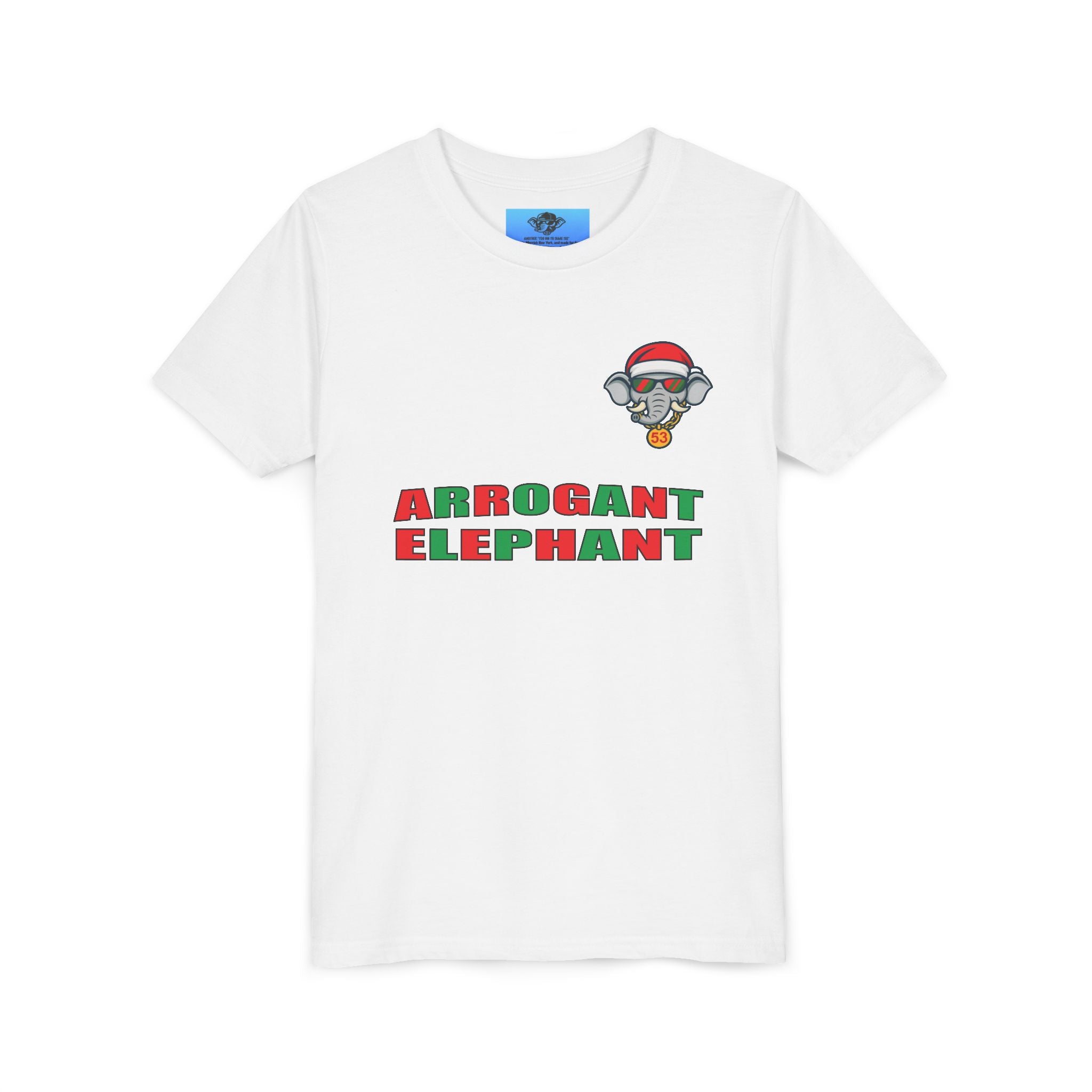 Arrogant Elephant™ Santa Dinger Youth Tee – Limited Holiday Edition