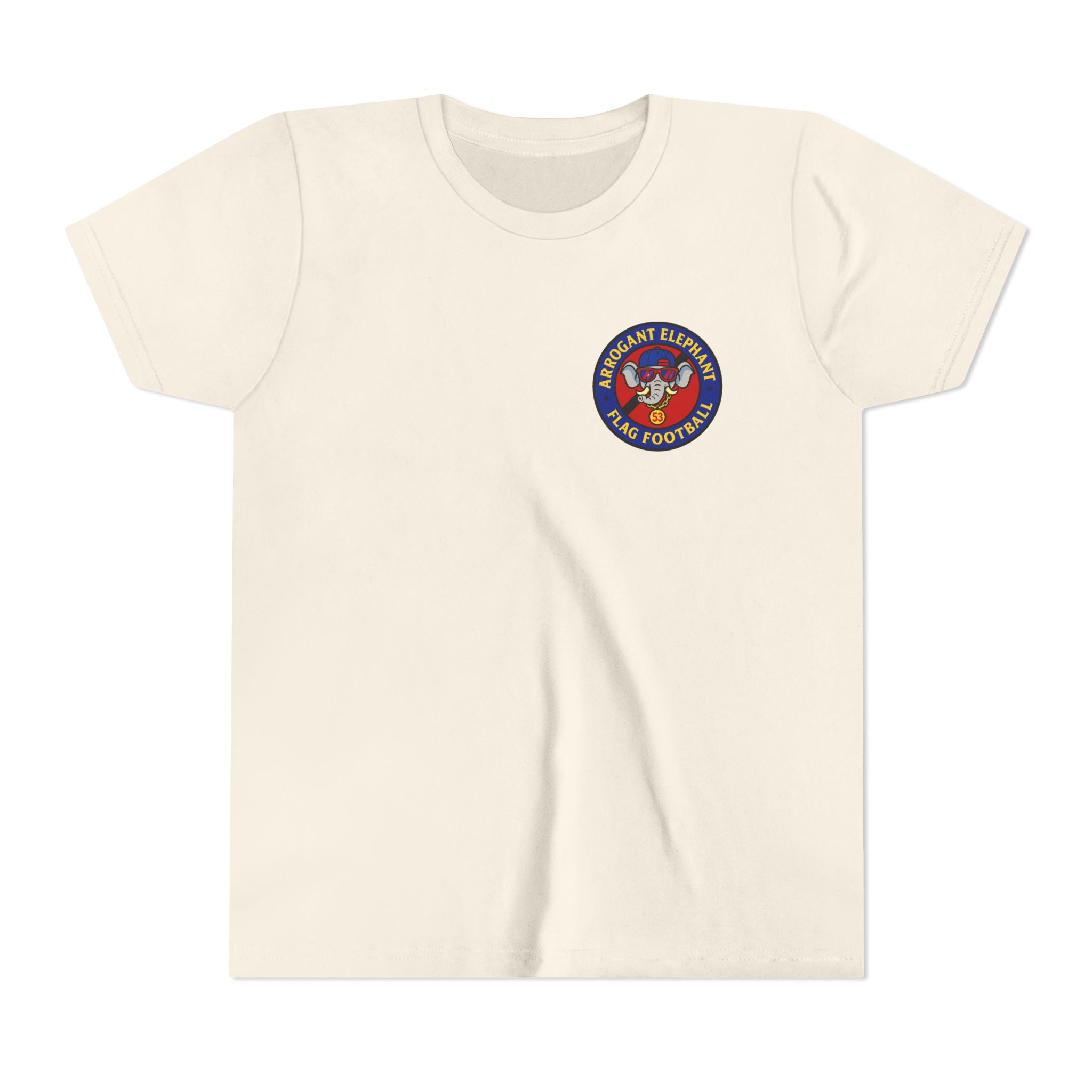 Arrogant Elephant™ Flag Football Tee – Youth "From the field to the stands — rep the elephant with pride"