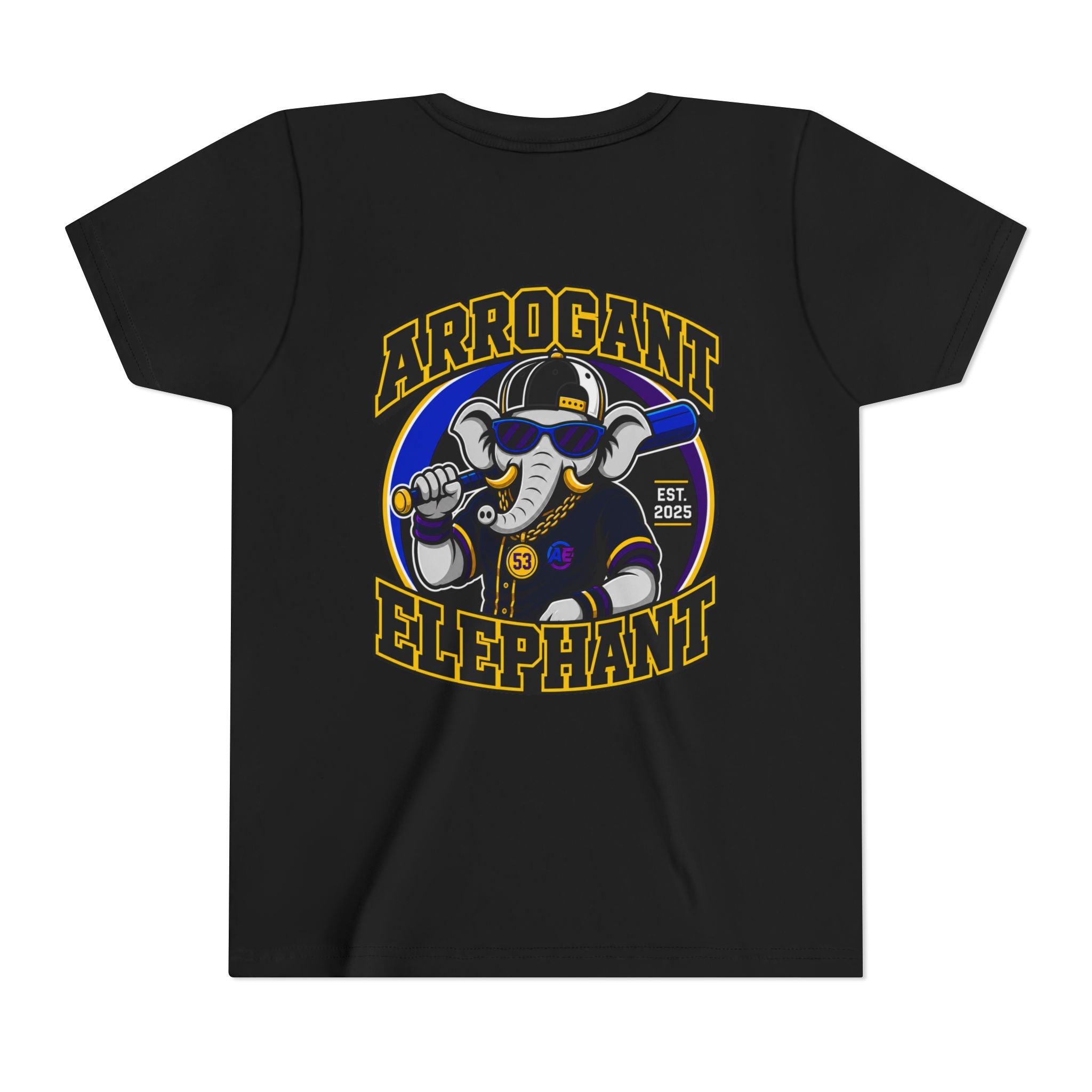 Arrogant Elephant™ Power Play baseball Tee; Game Day Energy. Streetwear Attitude. (HERO EDITION)