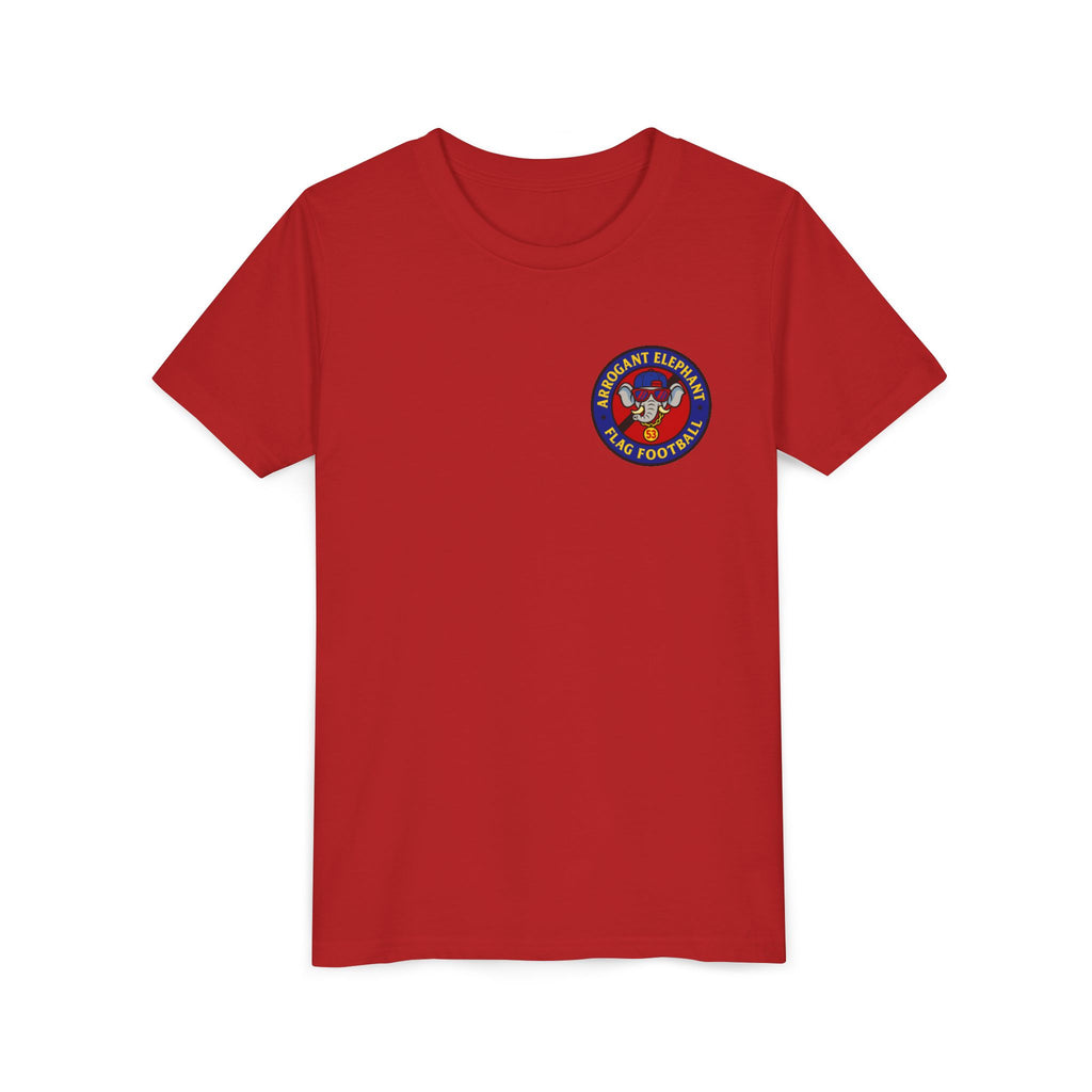 Arrogant Elephant™ Flag Football Tee – Youth "From the field to the stands — rep the elephant with pride"