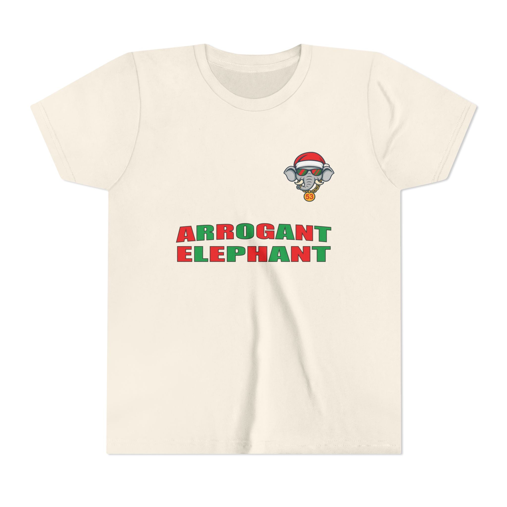 Arrogant Elephant™ Santa Dinger Youth Tee – Limited Holiday Edition