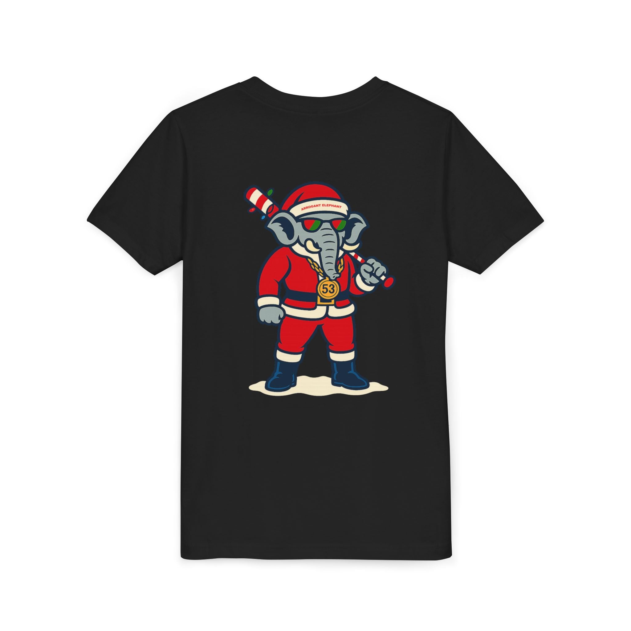 Arrogant Elephant™ Santa Dinger Youth Tee – Limited Holiday Edition