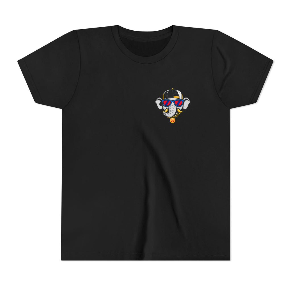 'Good Looks Run in the Dugout' Arrogant Elephant Graphic youth baseball Tee