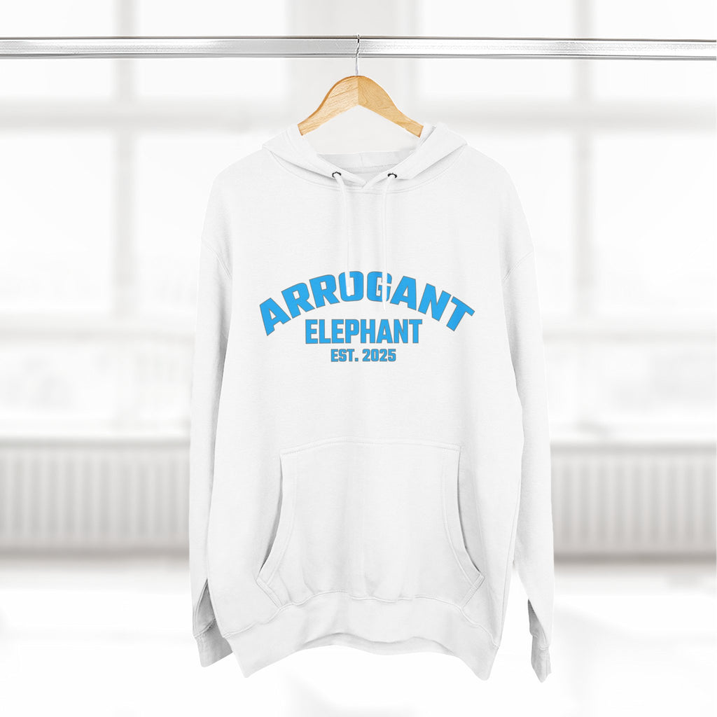 Arrogant Elephant™ Retro Collegiate Hoodie – Est. 2025