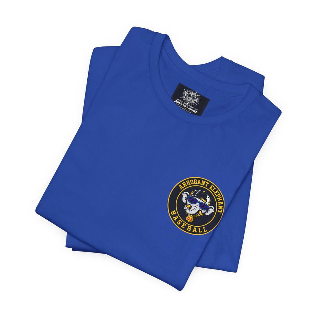 Adult Arrogant Elephant Graphic Tee — Retro Mascot Tee for Fans & Streetwear