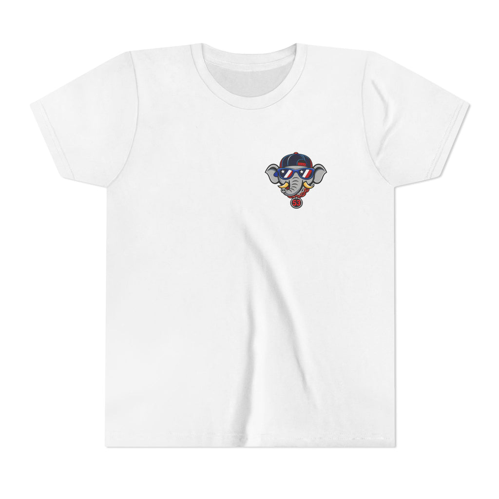 Youth Tee — "Stars, Stripes and Seams" Patriotic Baseball Shirt