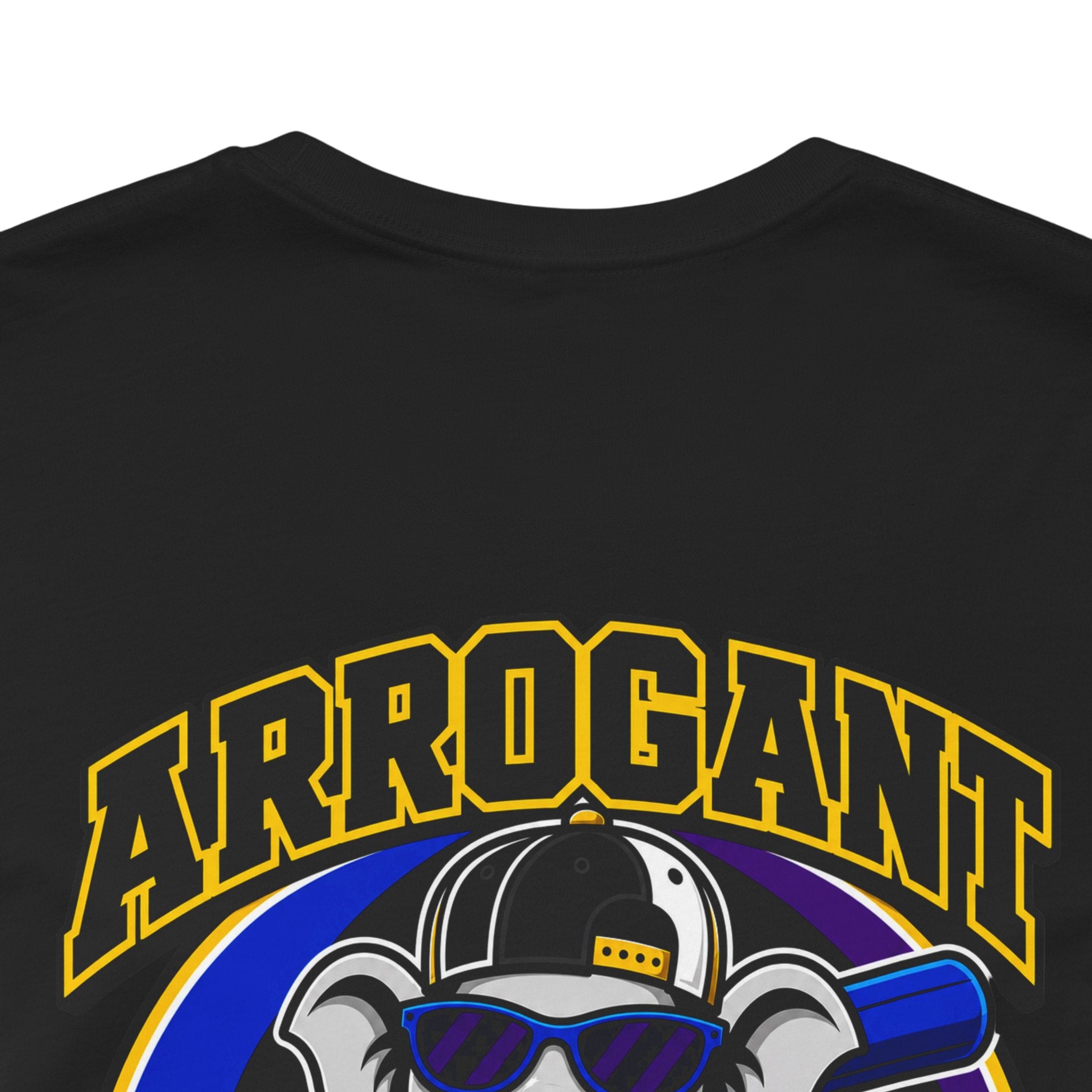 Adult Arrogant Elephant Graphic Tee — Retro Mascot Tee for Fans & Streetwear