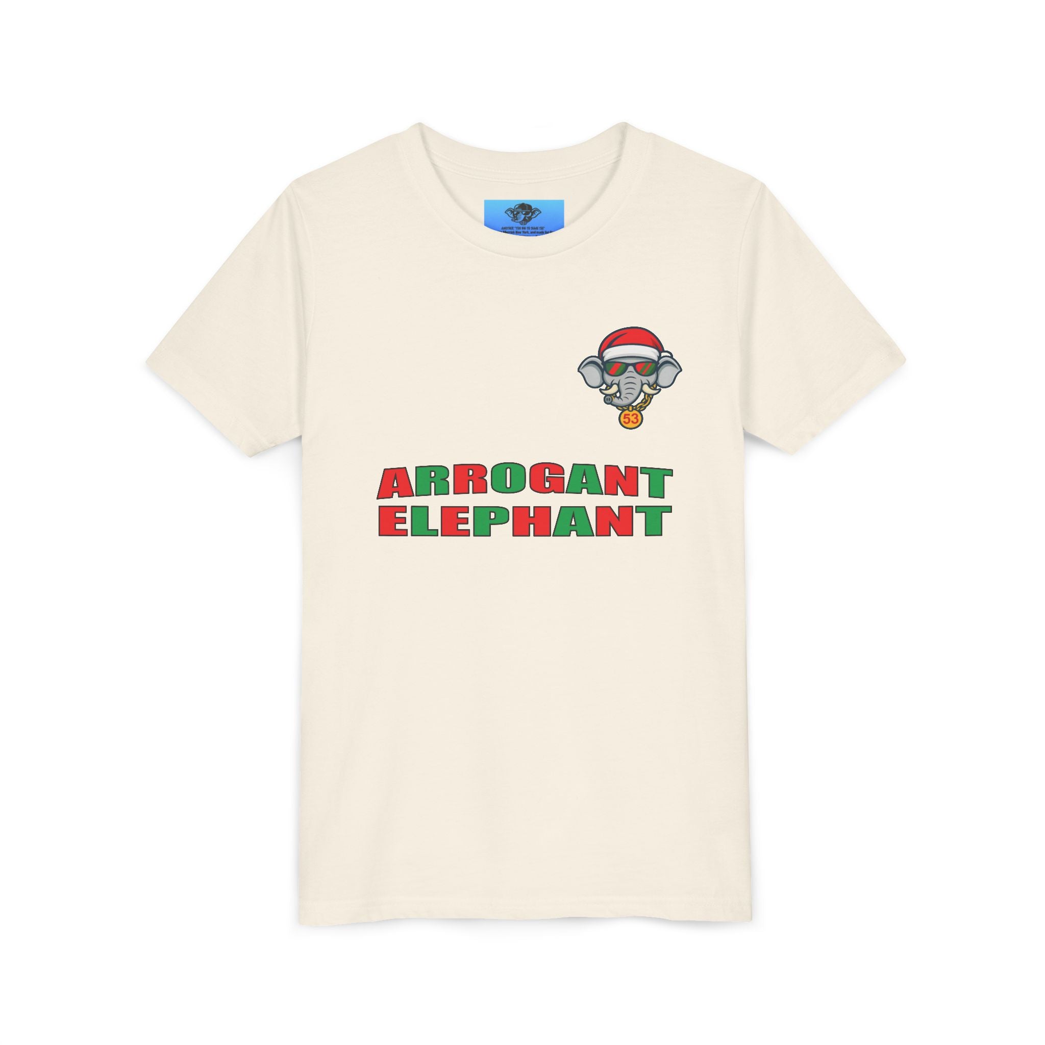 Arrogant Elephant™ Santa Dinger Youth Tee – Limited Holiday Edition