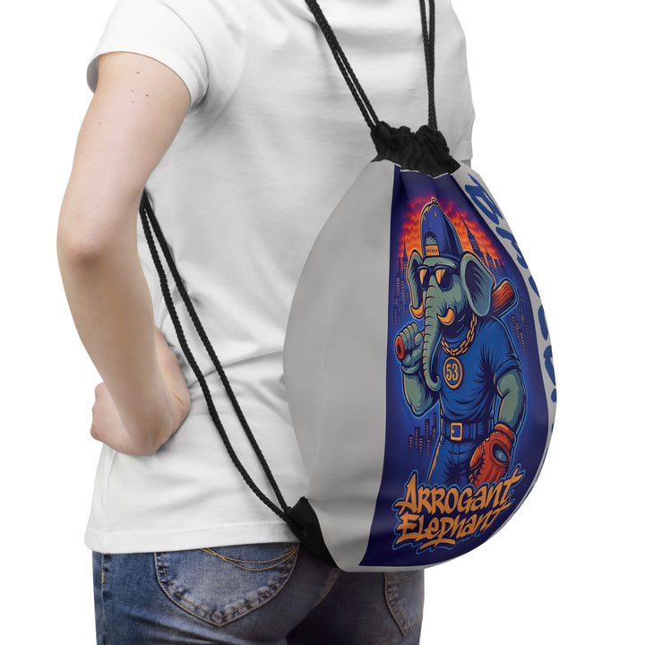 AE Baseball Drawstring Bag White
