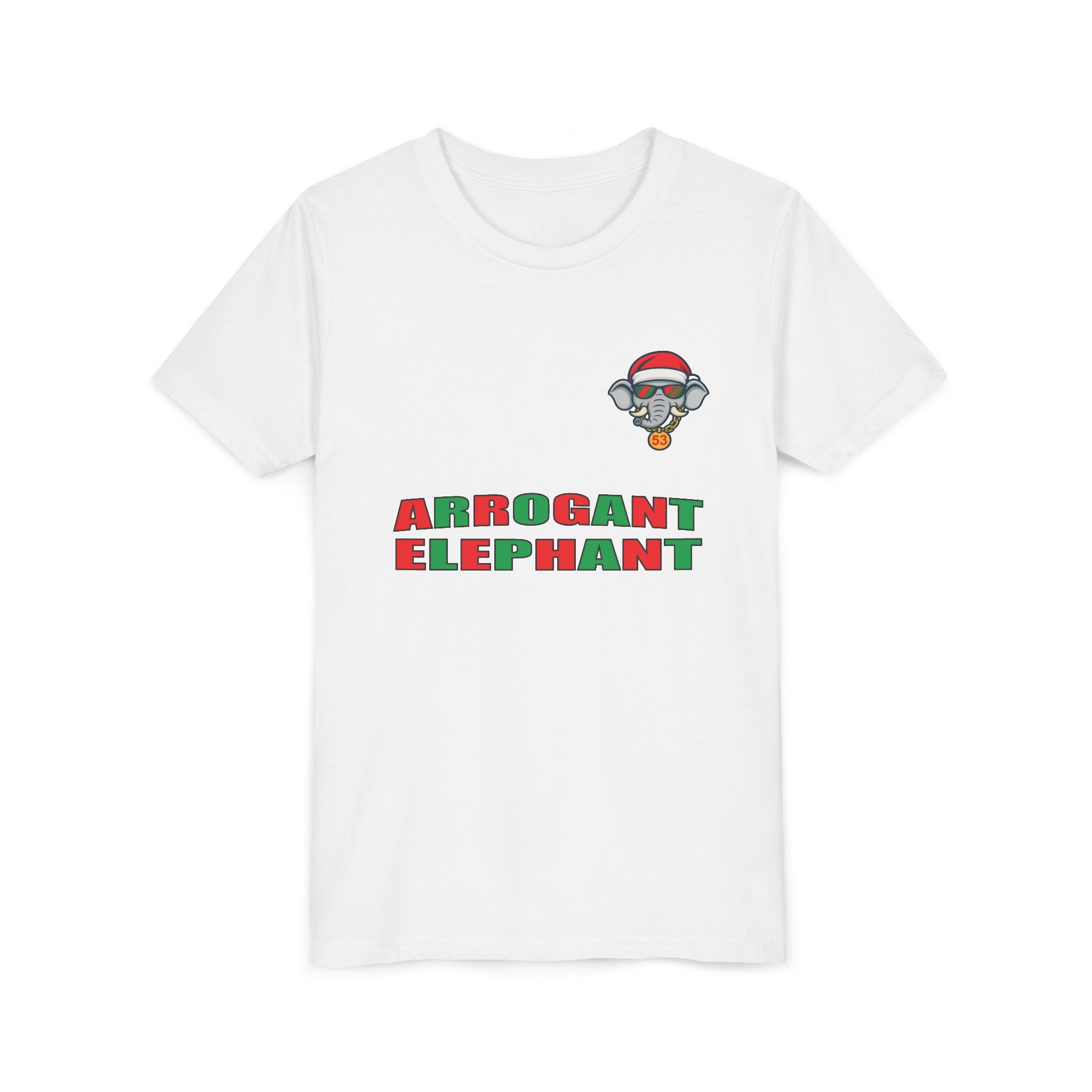Arrogant Elephant™ Santa Dinger Youth Tee – Limited Holiday Edition