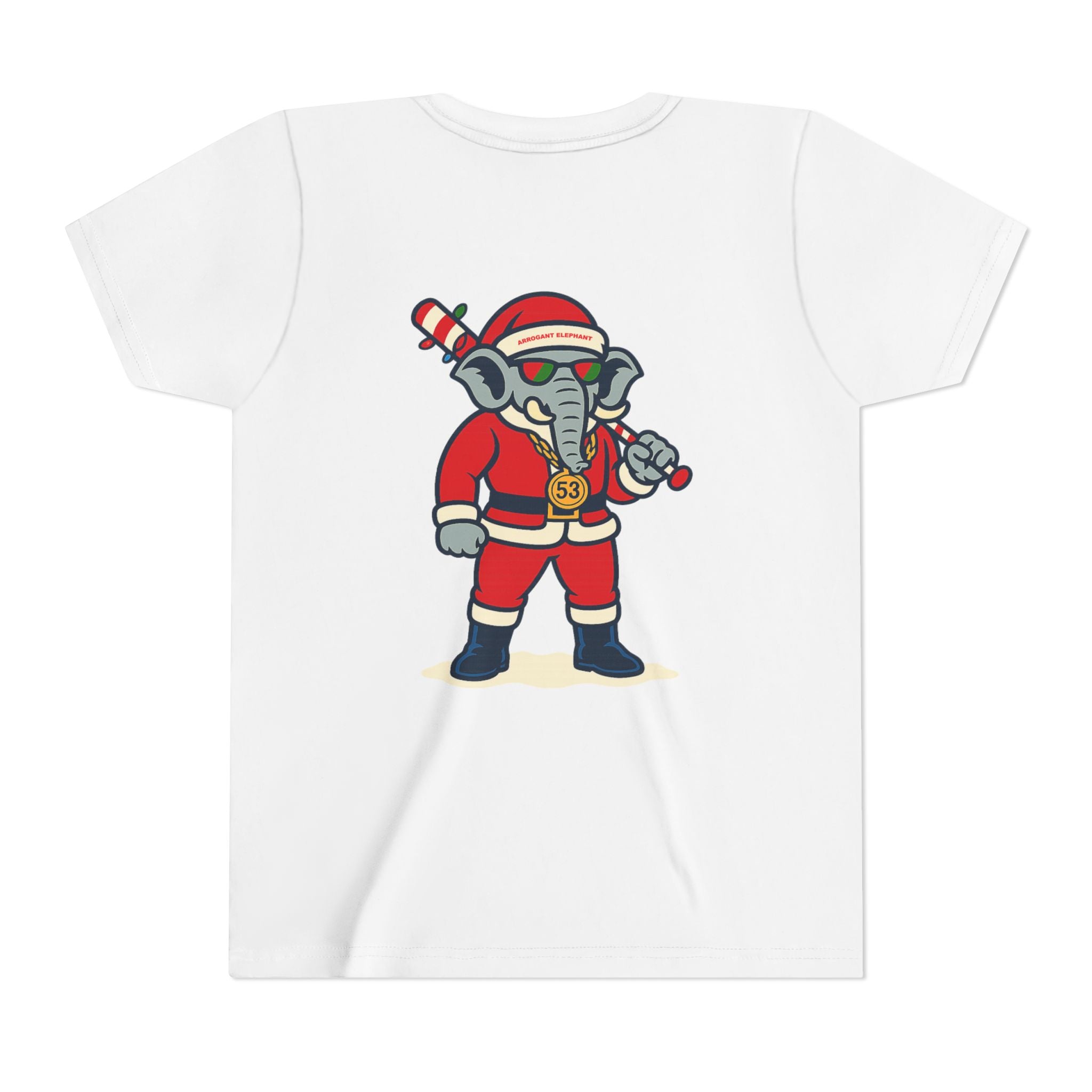 Arrogant Elephant™ Santa Dinger Youth Tee – Limited Holiday Edition
