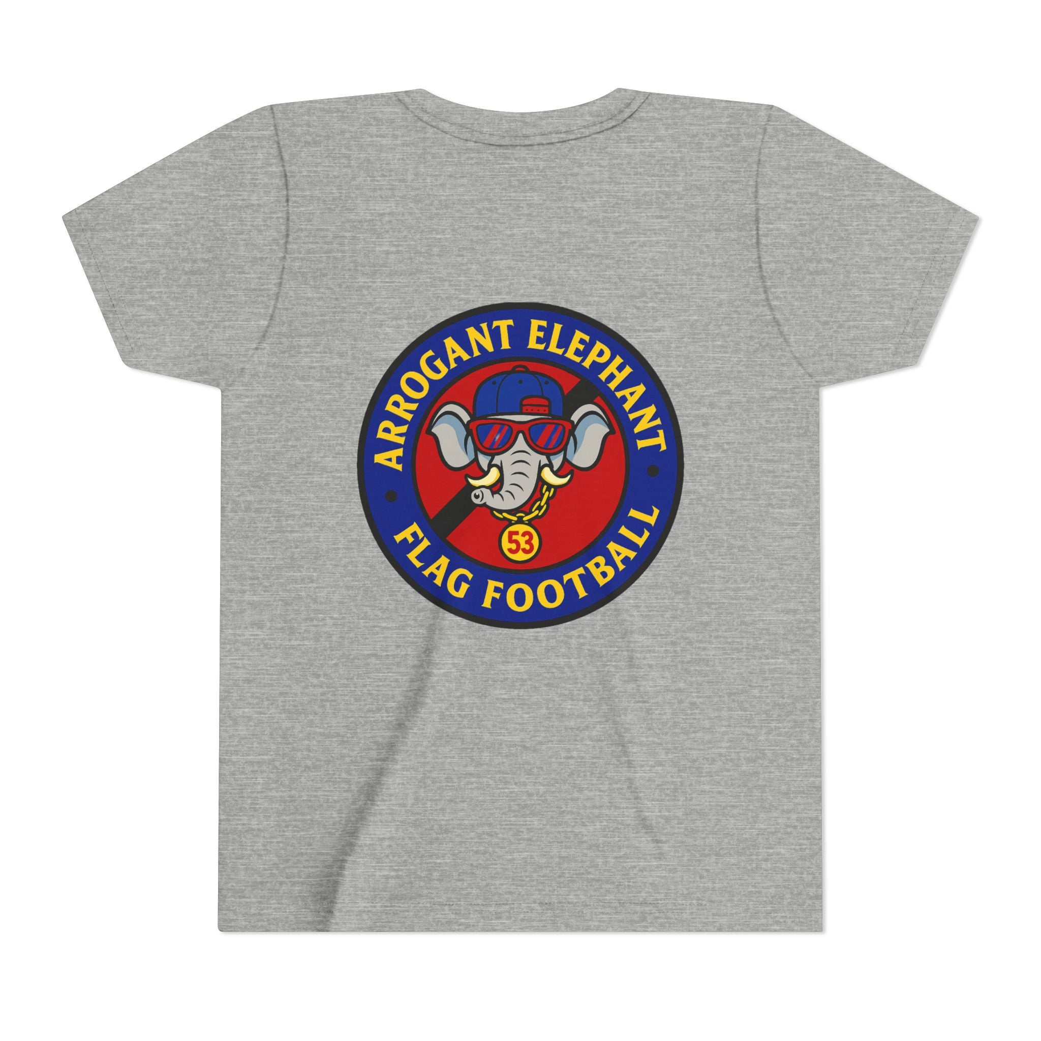Arrogant Elephant™ Flag Football Tee – Youth "From the field to the stands — rep the elephant with pride"