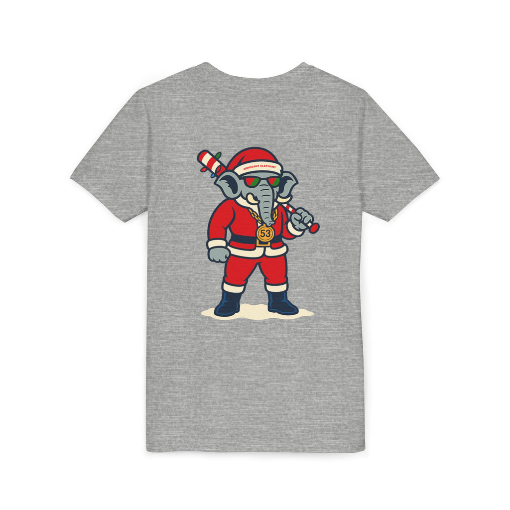 Arrogant Elephant™ Santa Dinger Youth Tee – Limited Holiday Edition
