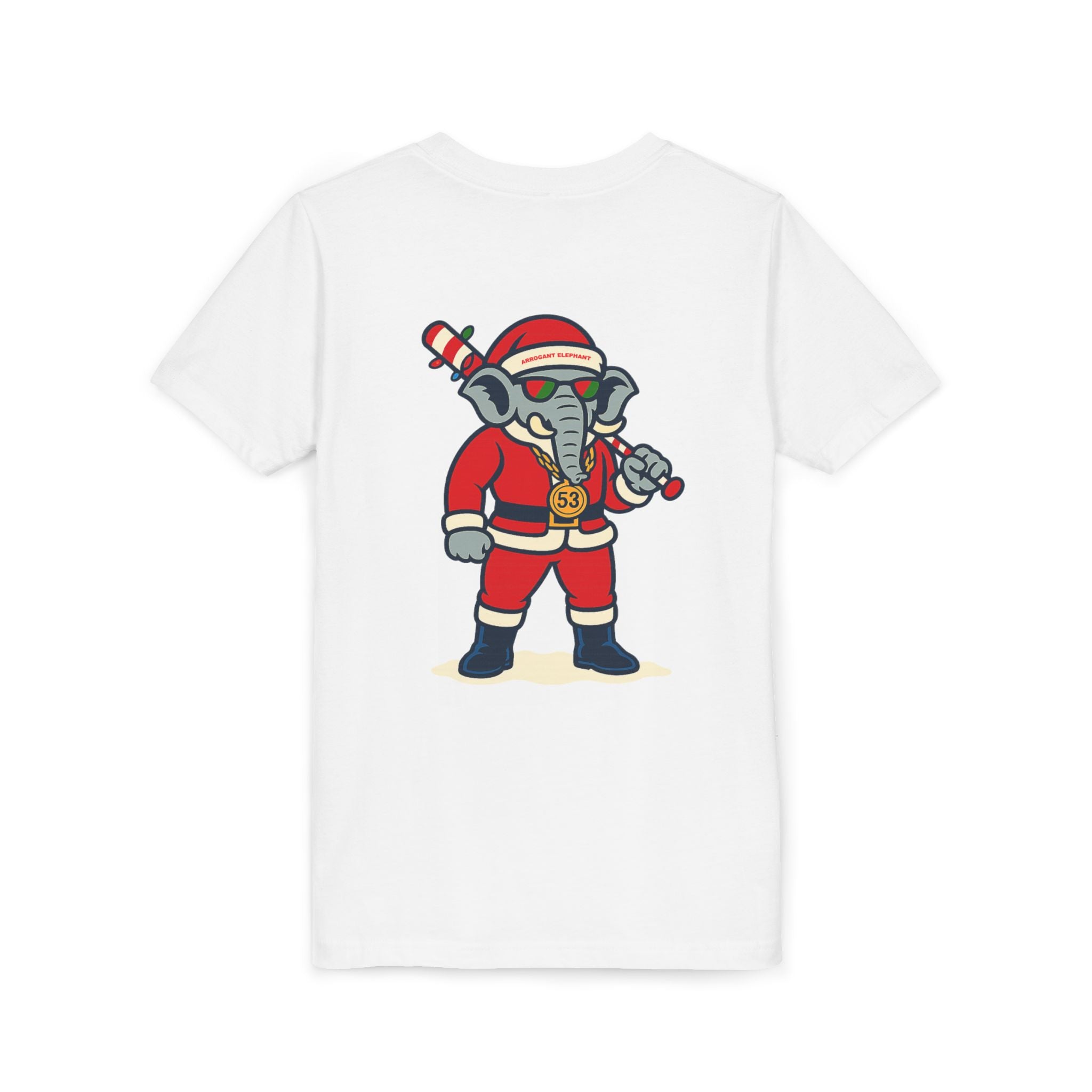 Arrogant Elephant™ Santa Dinger Youth Tee – Limited Holiday Edition