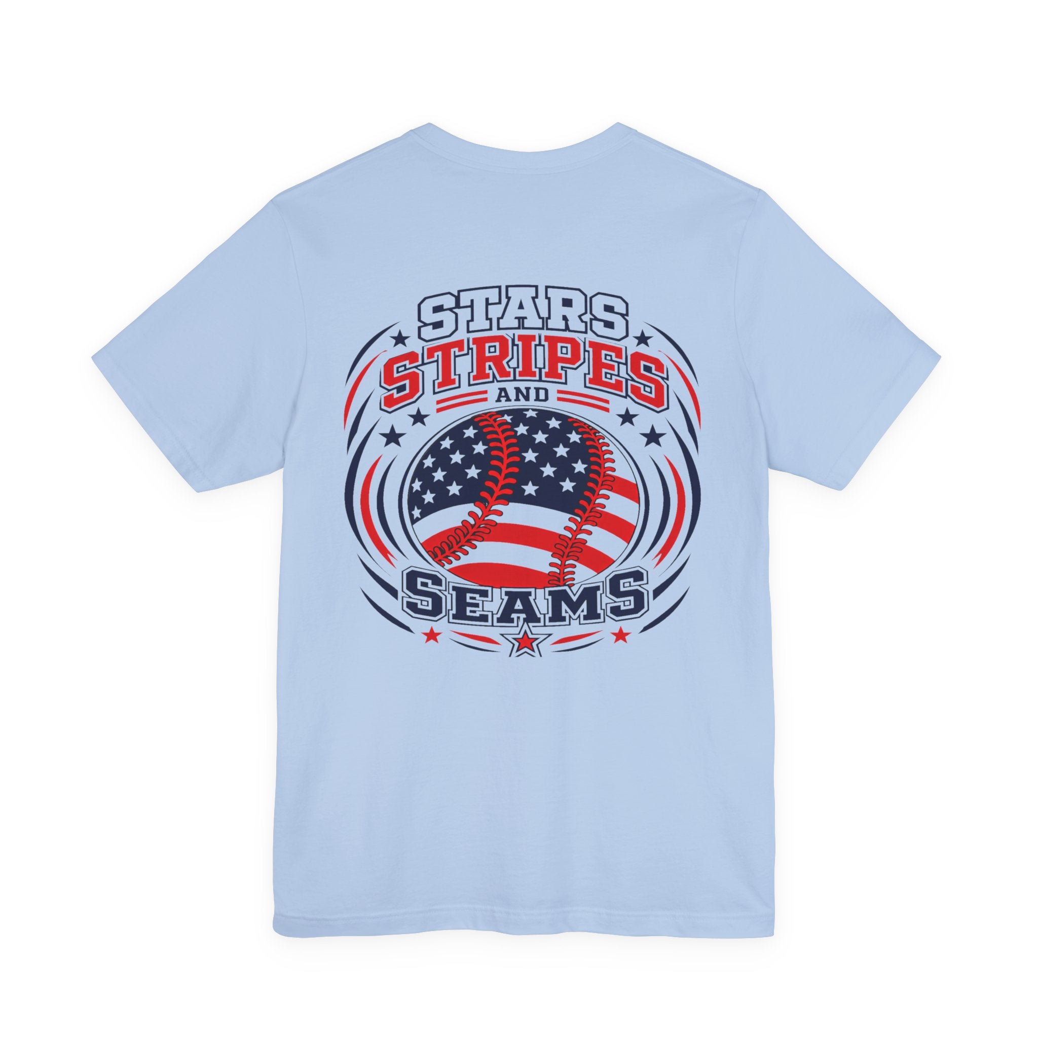 Adult Stars, Stripes and Seams T-Shirt — Patriotic Baseball Tee