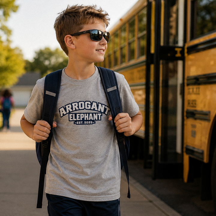 Arrogant Elephant Youth Tee- Collegiate