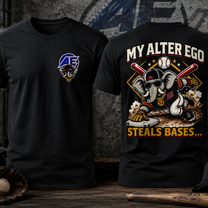 "My Alter Ego Steals Bases" Youth Tee